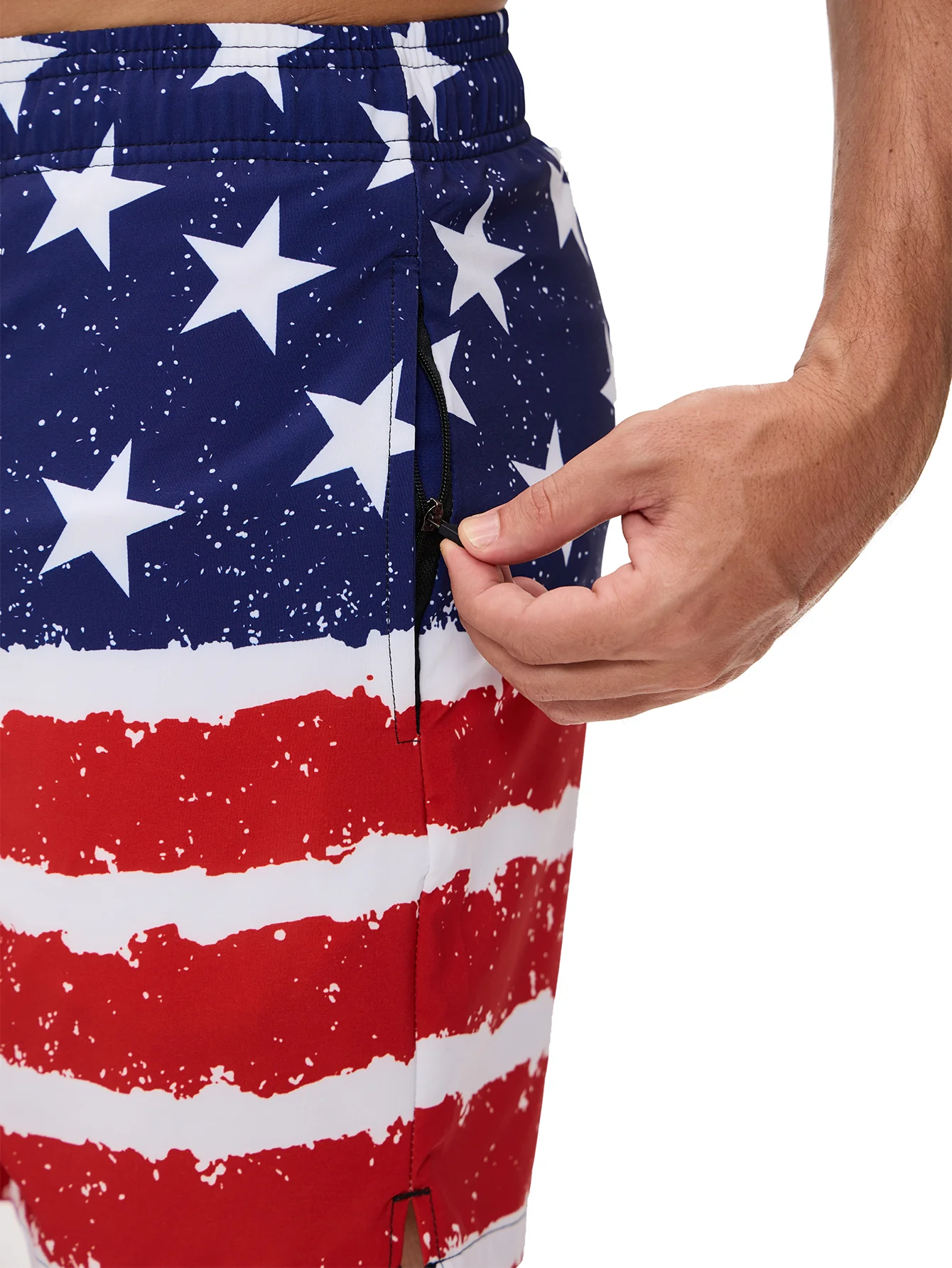 2 in 1 Stars and Stripes bedruckte Swim Shorts - Image 5