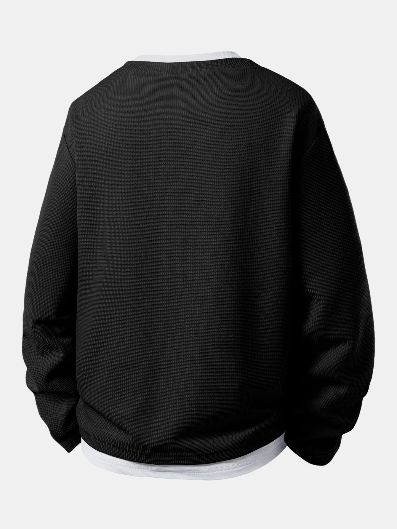 2 In 1 Button V-Neck Waffle T-Shirt With Pocket - Image 6