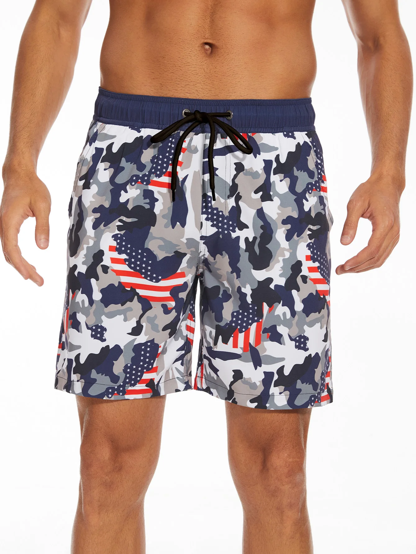 2 In 1 Camouflage USA Flaggen Druck Badehosen - Image 2