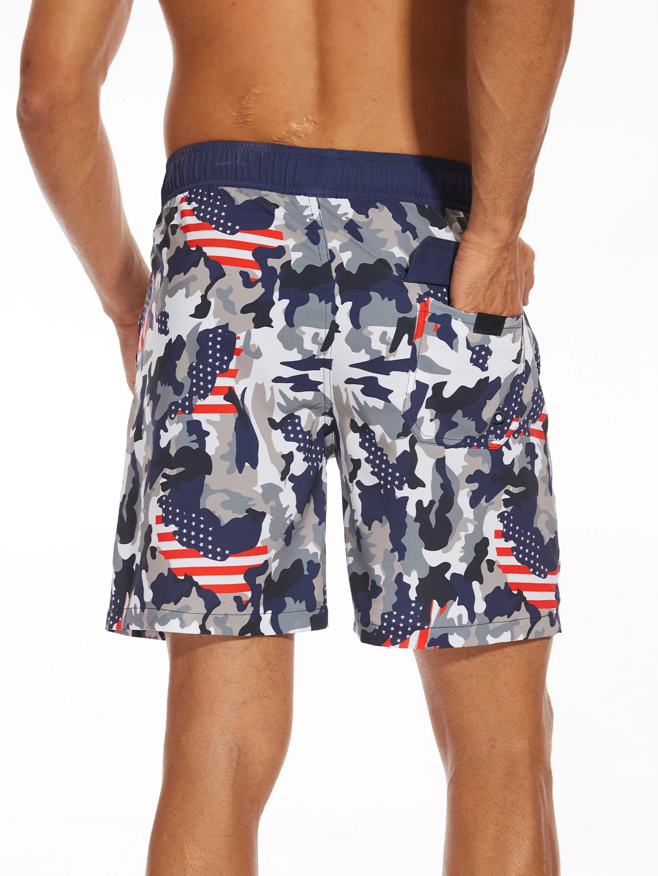 2 In 1 Camouflage USA Flaggen Druck Badehosen - Image 3
