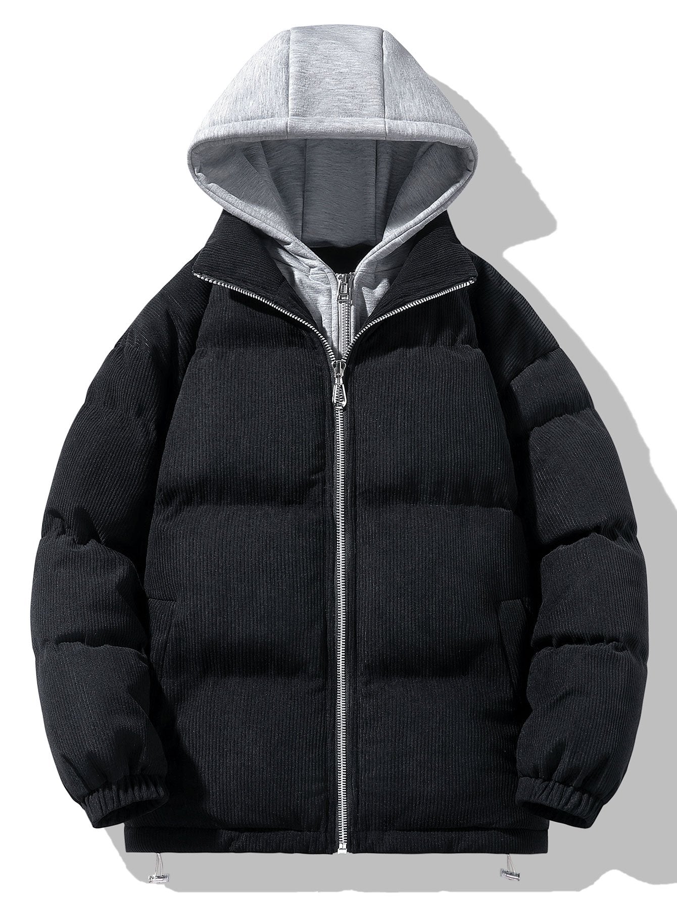 2-in-1 Cordura Reißverschluss Kapuzen-Puffermantel - Image 2