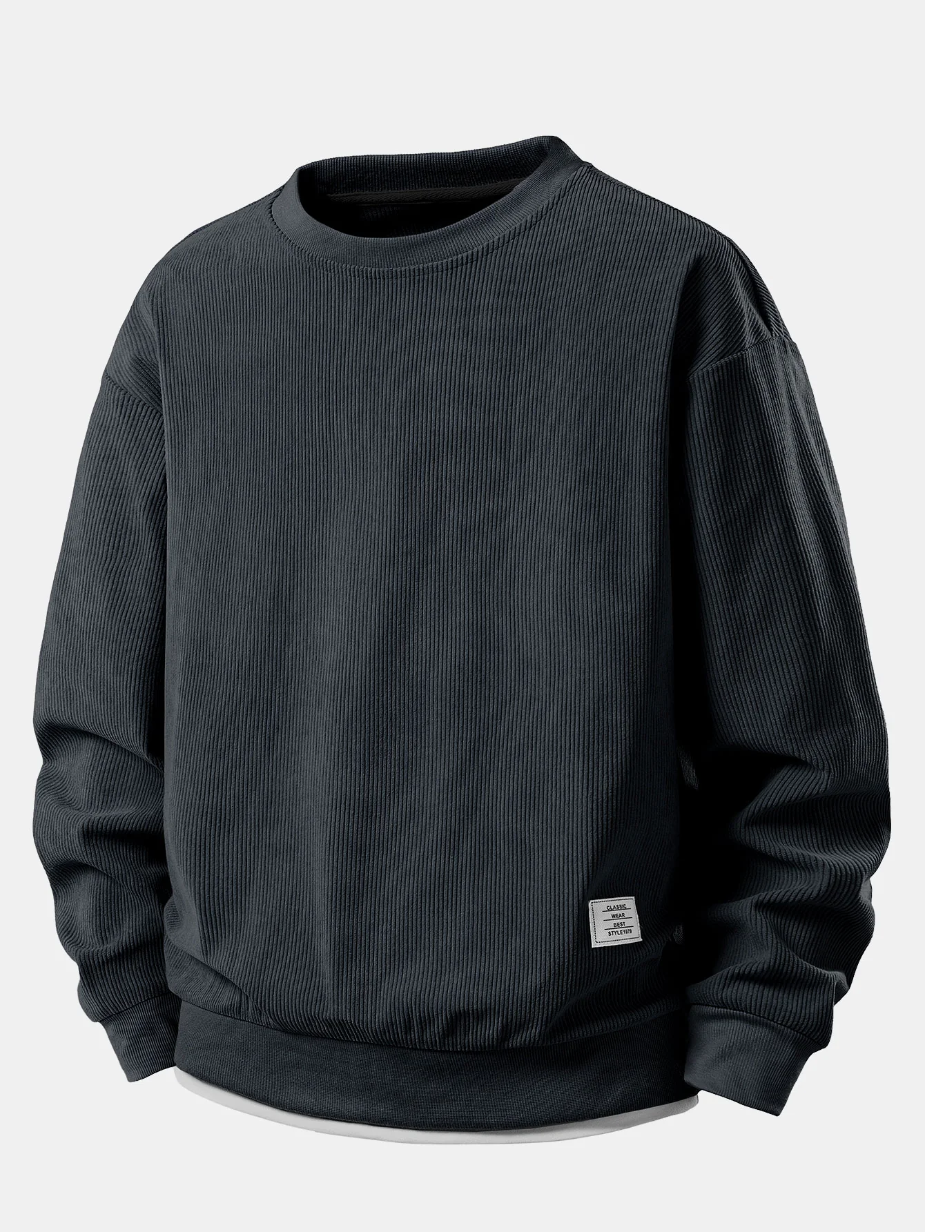 2 In 1 Crew Neck Stretch Corduroy Sweatshirt & Straight Leg Corduroy Pants - Image 3
