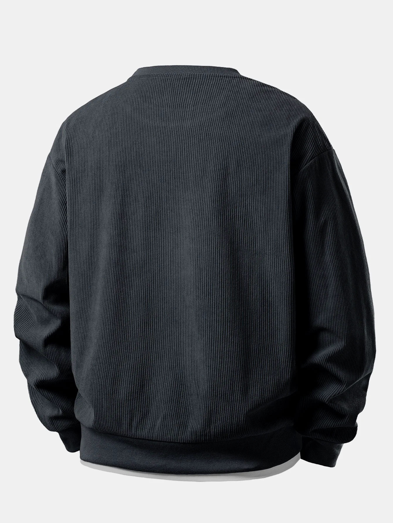 2 In 1 Crew Neck Stretch Corduroy Sweatshirt & Straight Leg Corduroy Pants - Image 4