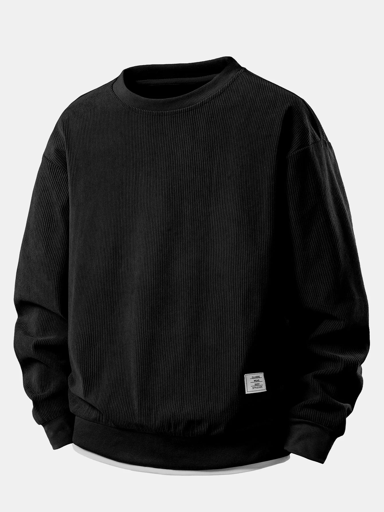 2 In 1 Crew Neck Stretch Corduroy Sweatshirt & Straight Leg Corduroy Pants - Image 5