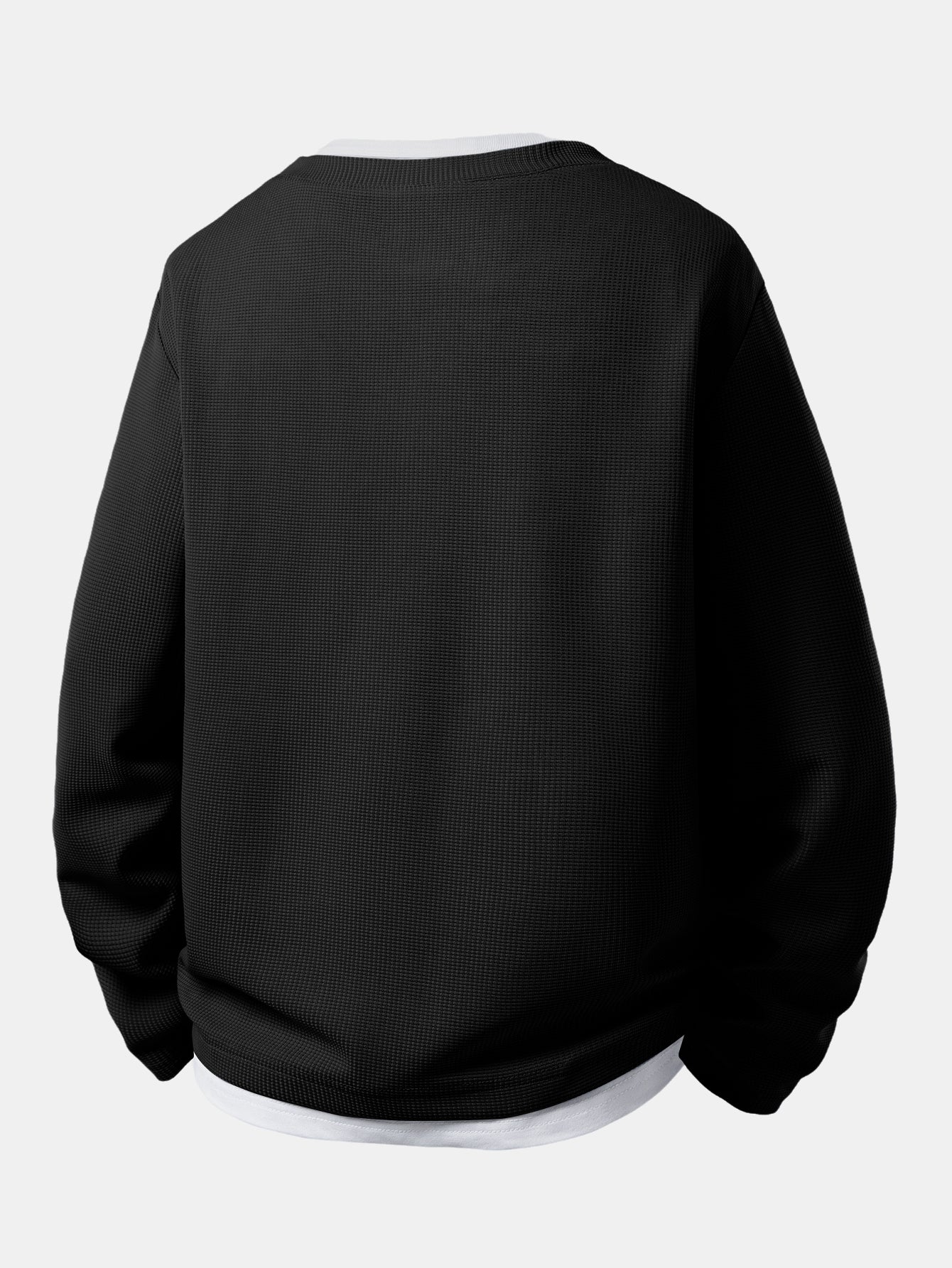 2 In 1 Henley Collar Waffle T-Shirt - Image 4