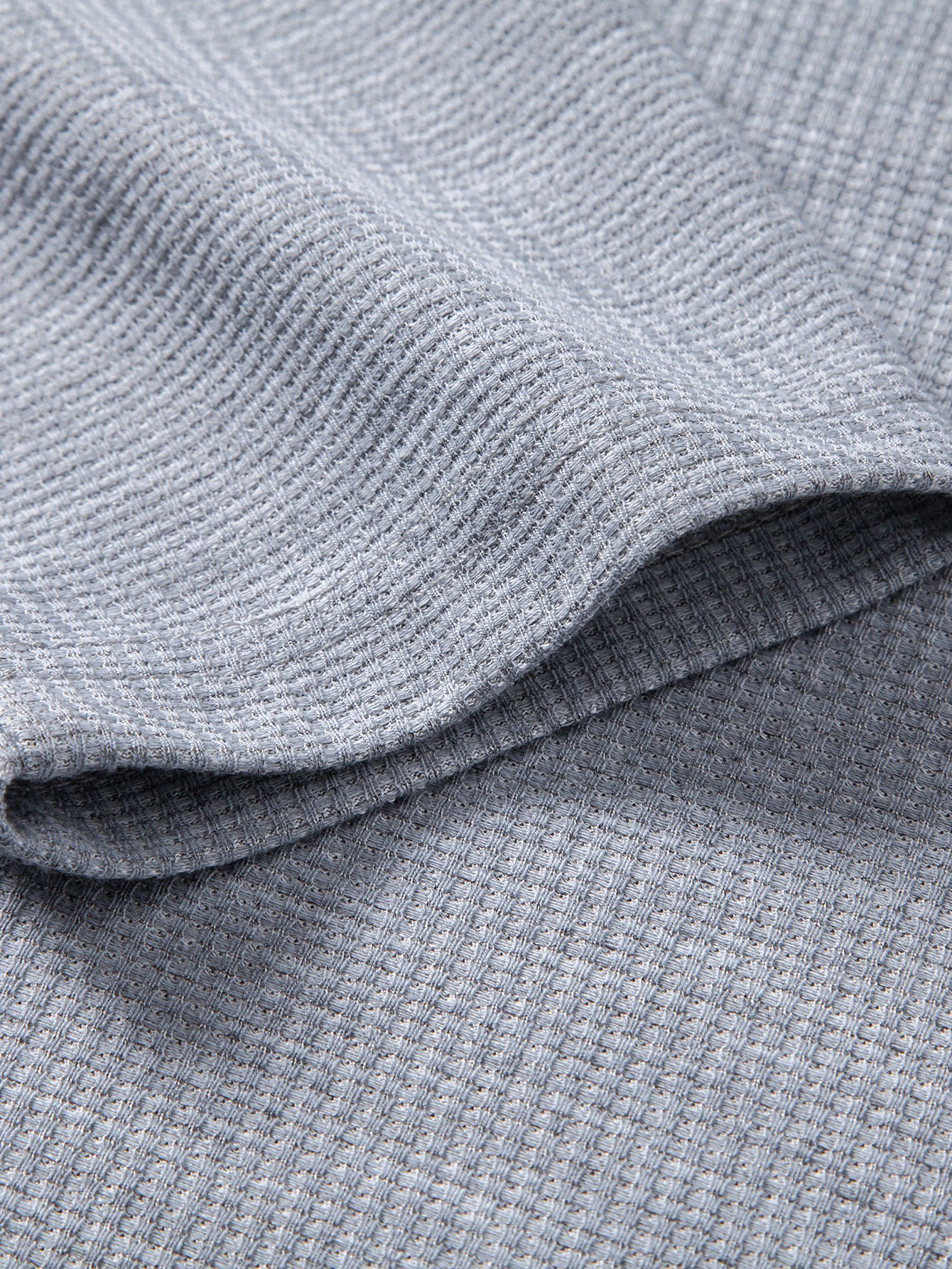 2 In 1 Henley Collar Waffle T-Shirt - Image 8