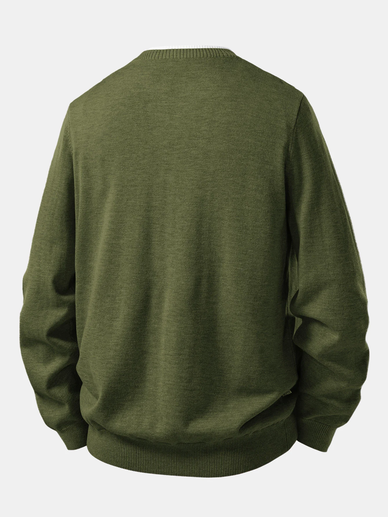 Long Sleeve 2 In 1 Split Neck Sweater - Image 10
