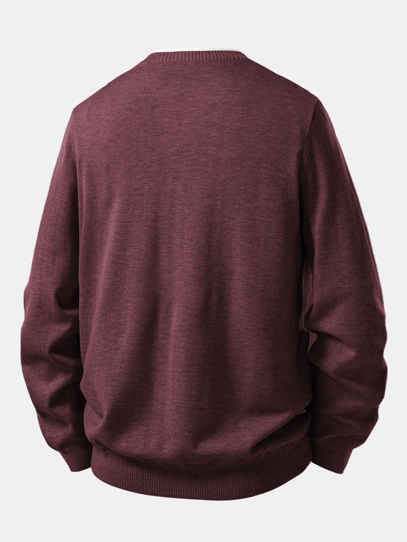 Long Sleeve 2 In 1 Split Neck Sweater - Image 12