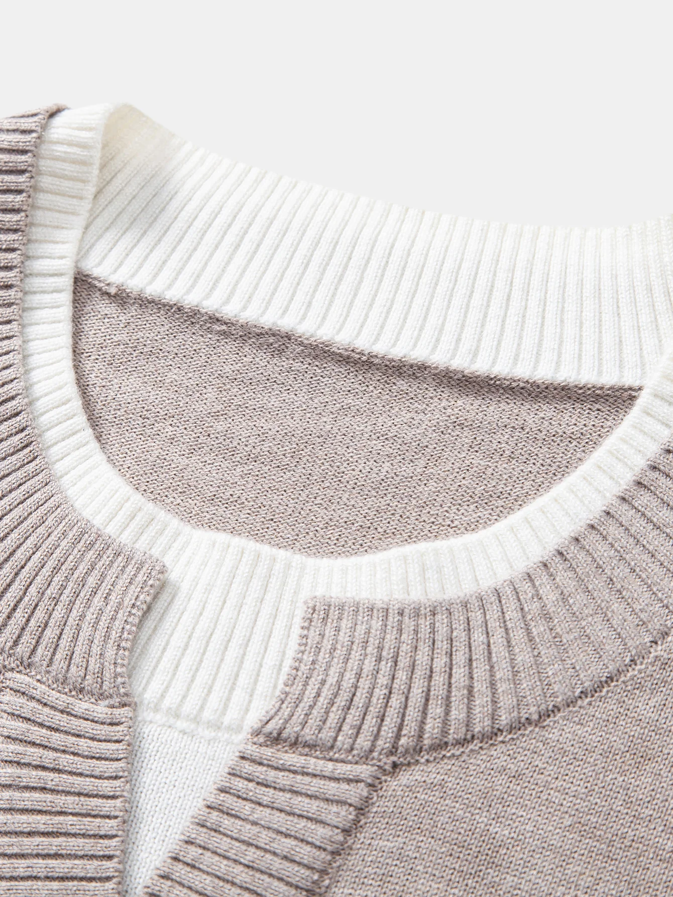 Long Sleeve 2 In 1 Split Neck Sweater - Image 15