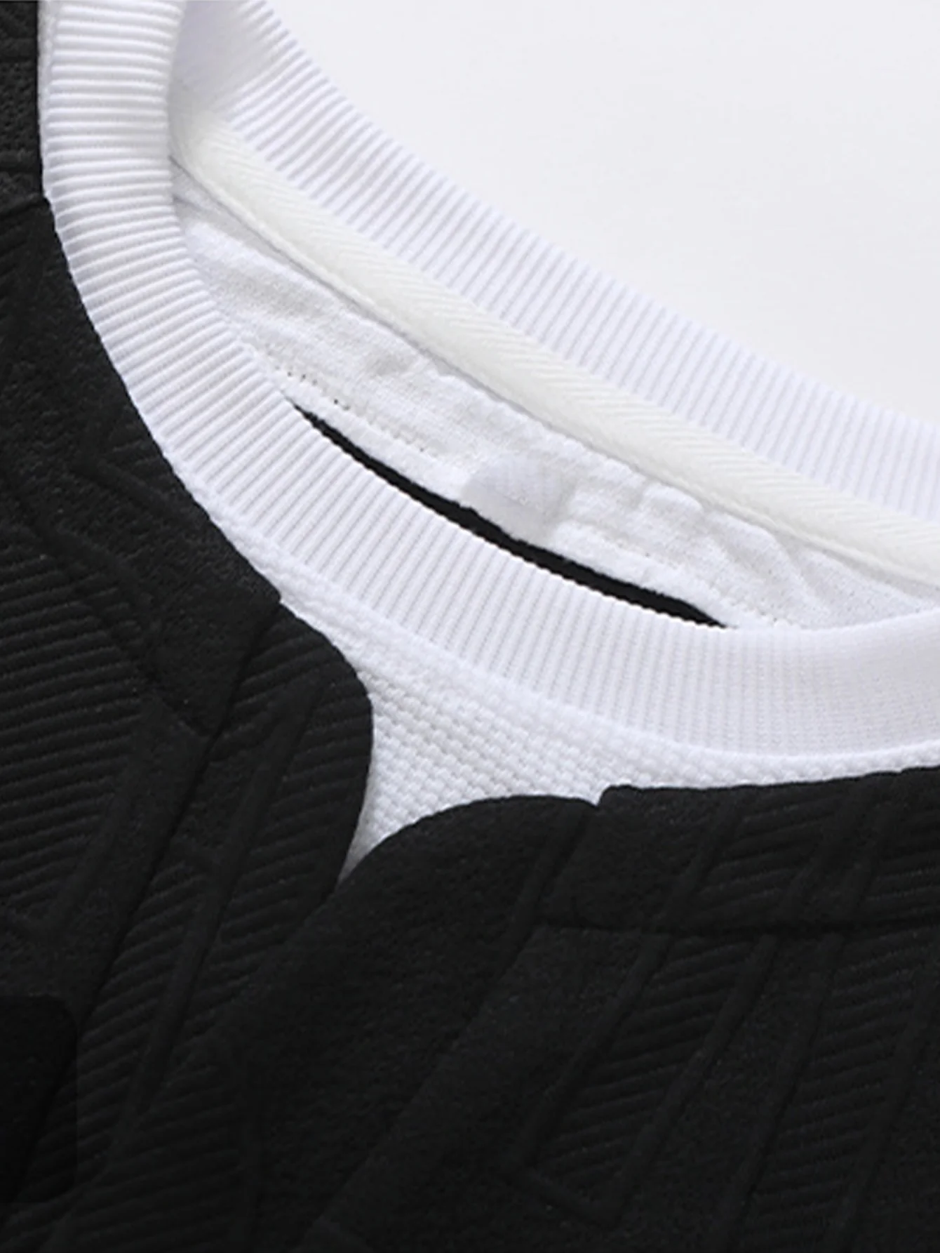 Locker sitzendes 2-in-1 Buchstaben-Jacquard Sweatshirt mit Reverskragen - Image 7