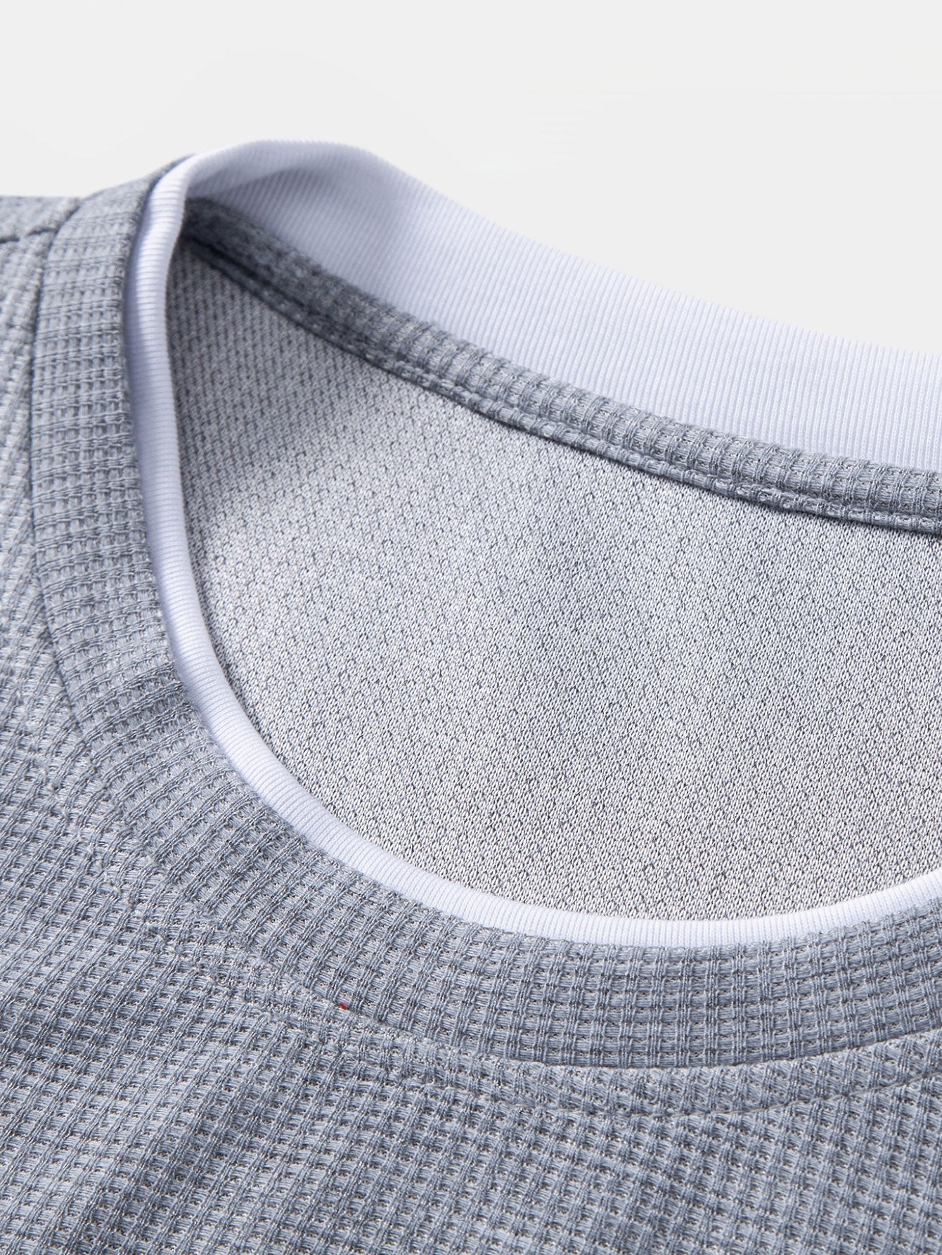 2 In 1 Long Sleeved Crew Neck Waffle T-Shirt - Image 7