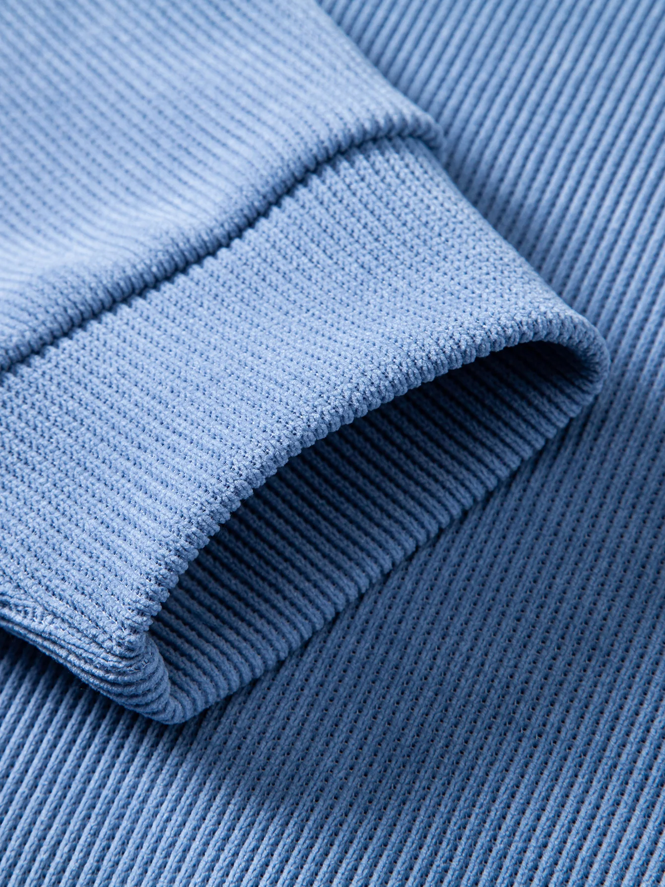 Relax Fit 2 In 1 Notched Collar Waffle Sweatshirt - Image 8
