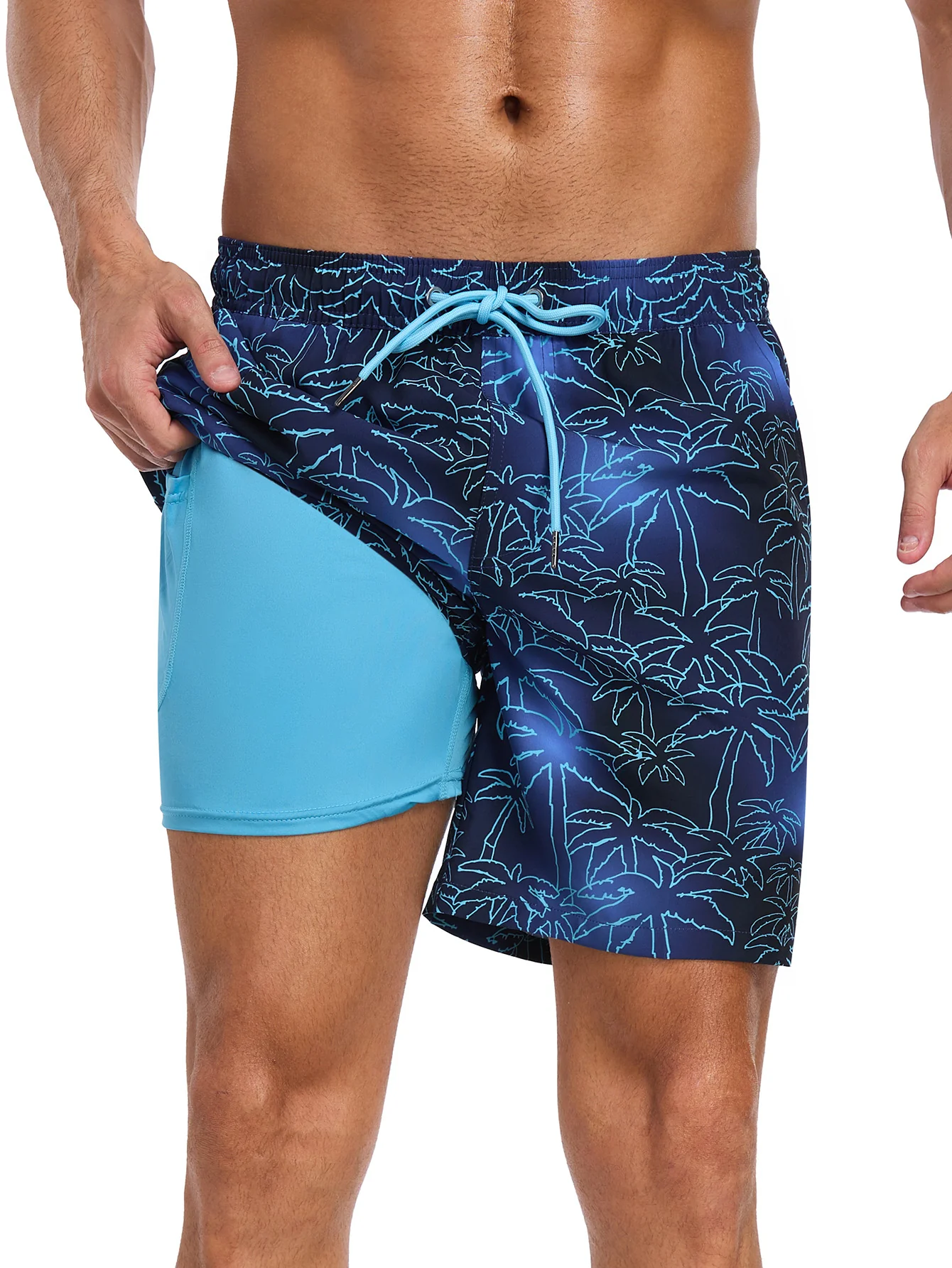 2-in-1 Badehose mit Palmenprint - Image 2