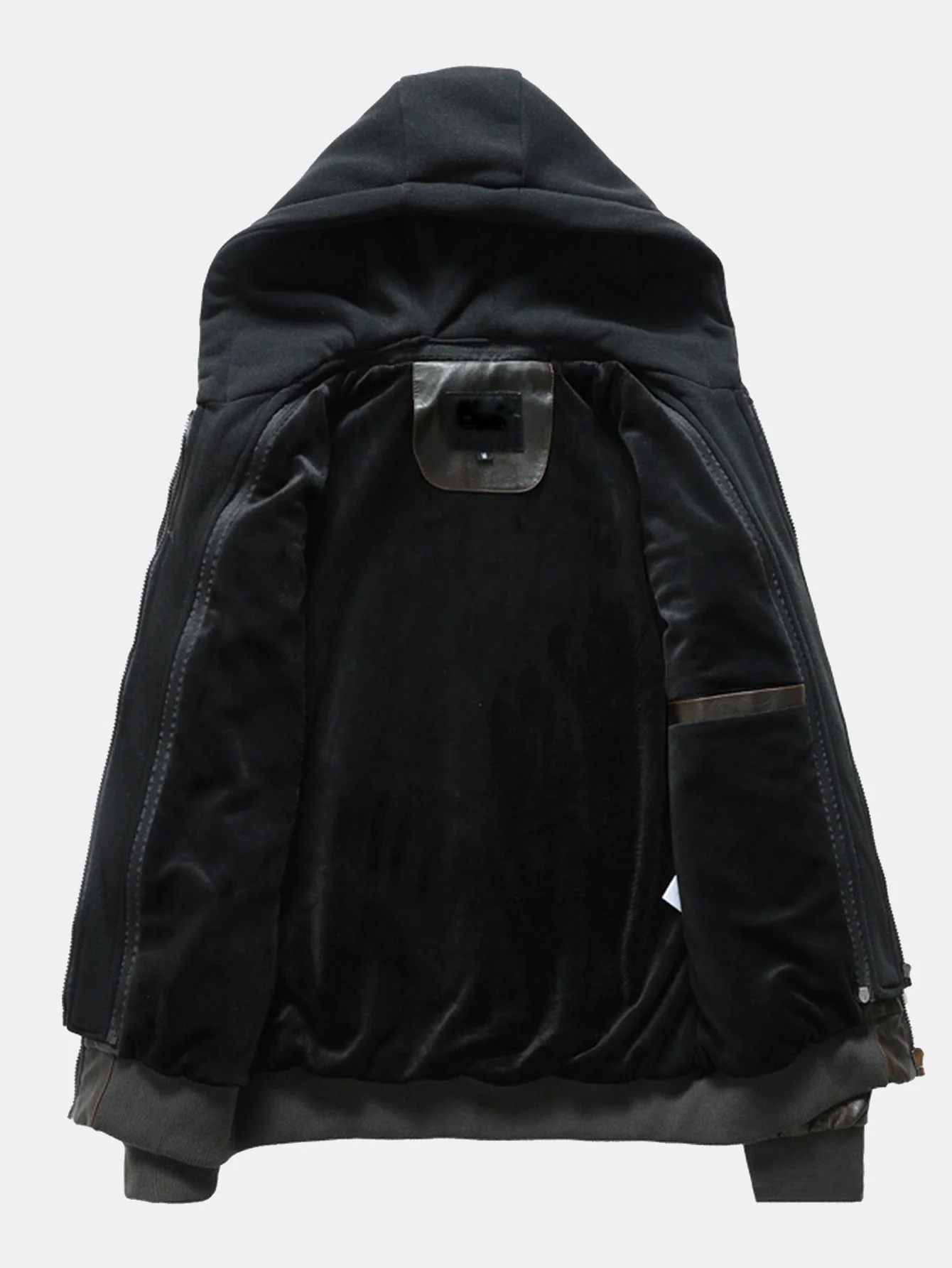 2 in 1 PU-Lederjacke mit abnehmbarem Kapuzenverschluss - Image 4
