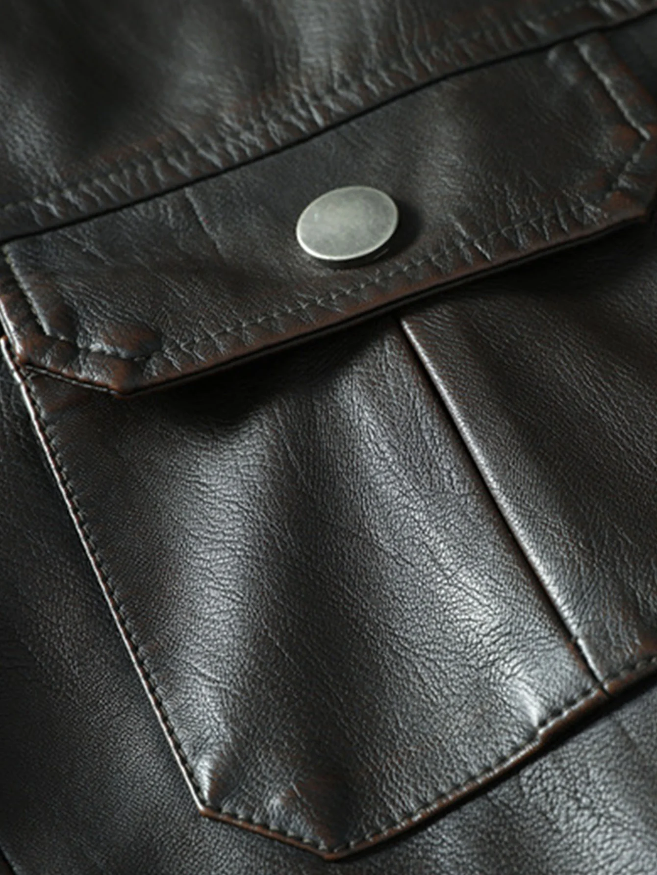 2 in 1 PU-Lederjacke mit abnehmbarem Kapuzenverschluss - Image 7