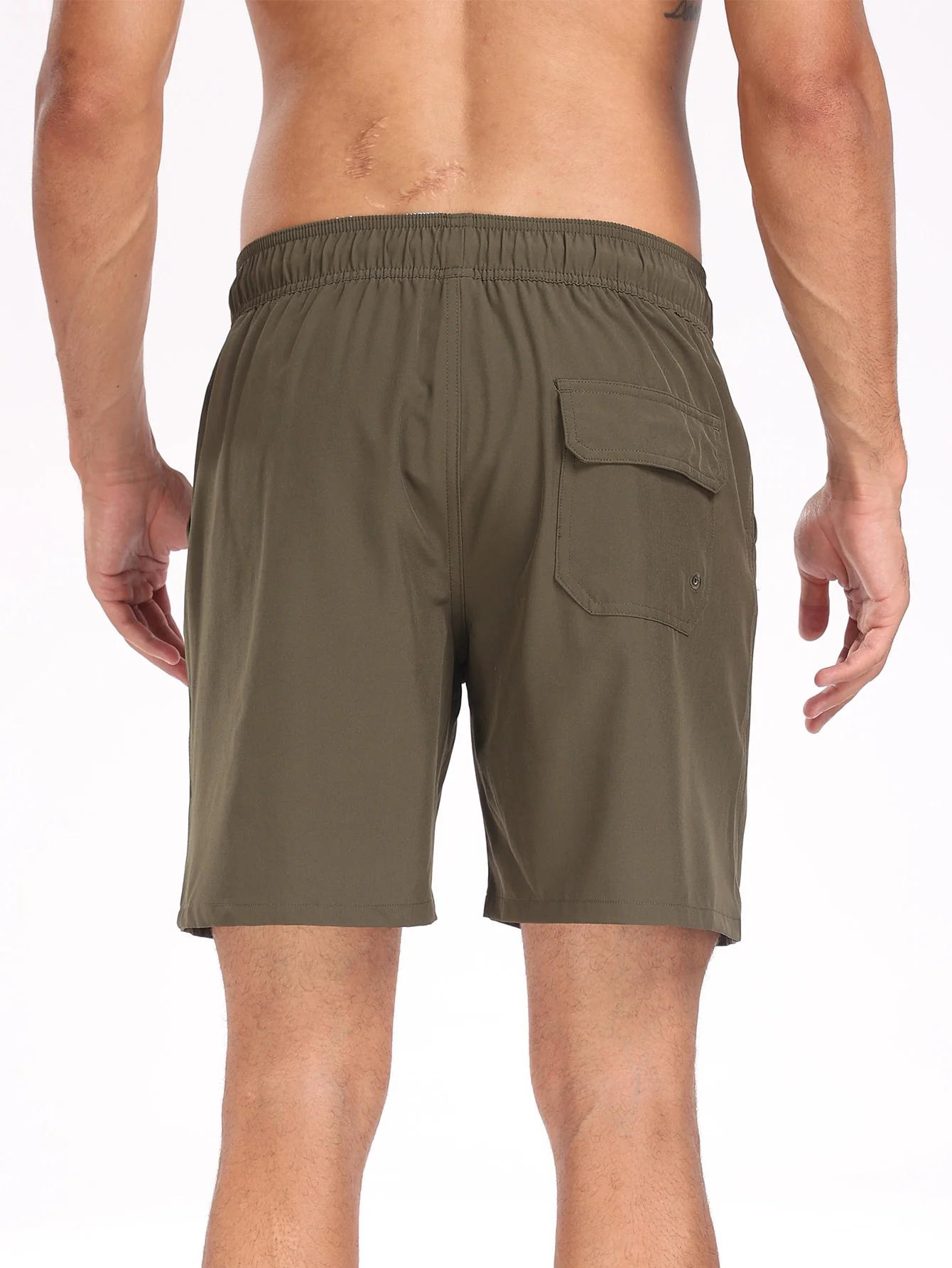 2-in-1 Einfarbige Badeshorts mit Kordelzug - Image 14