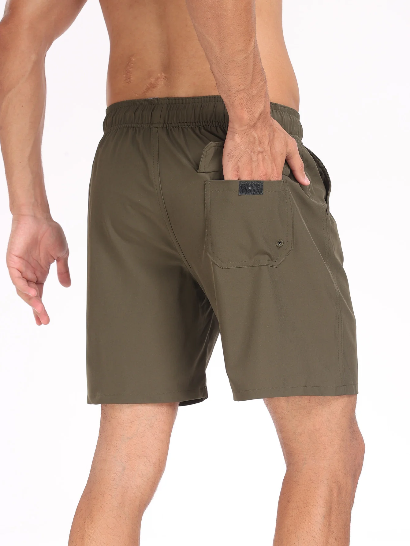 2-in-1 Einfarbige Badeshorts mit Kordelzug - Image 15