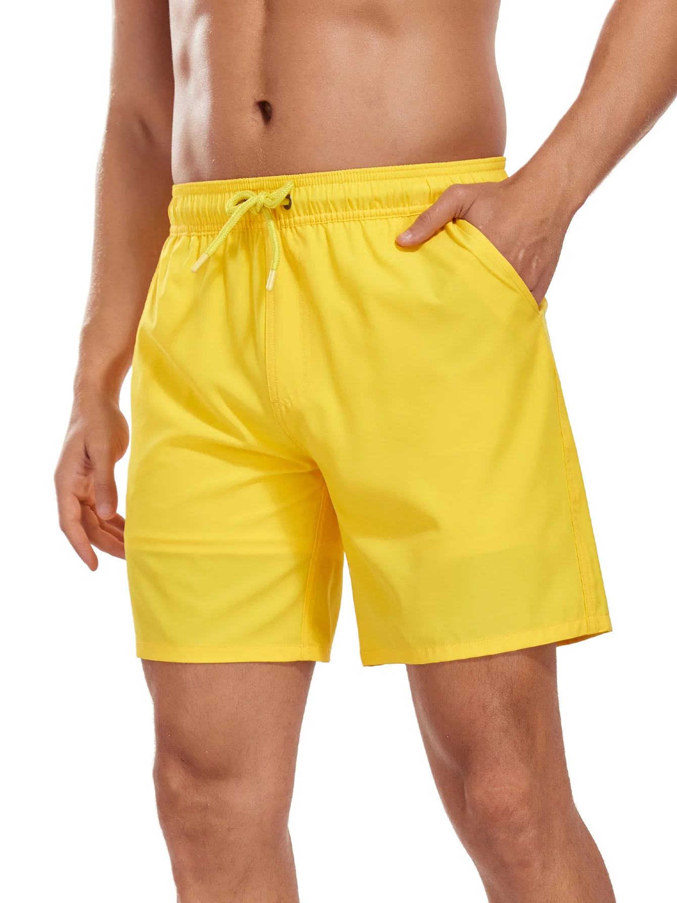 2-in-1 Einfarbige Badeshorts mit Kordelzug - Image 16