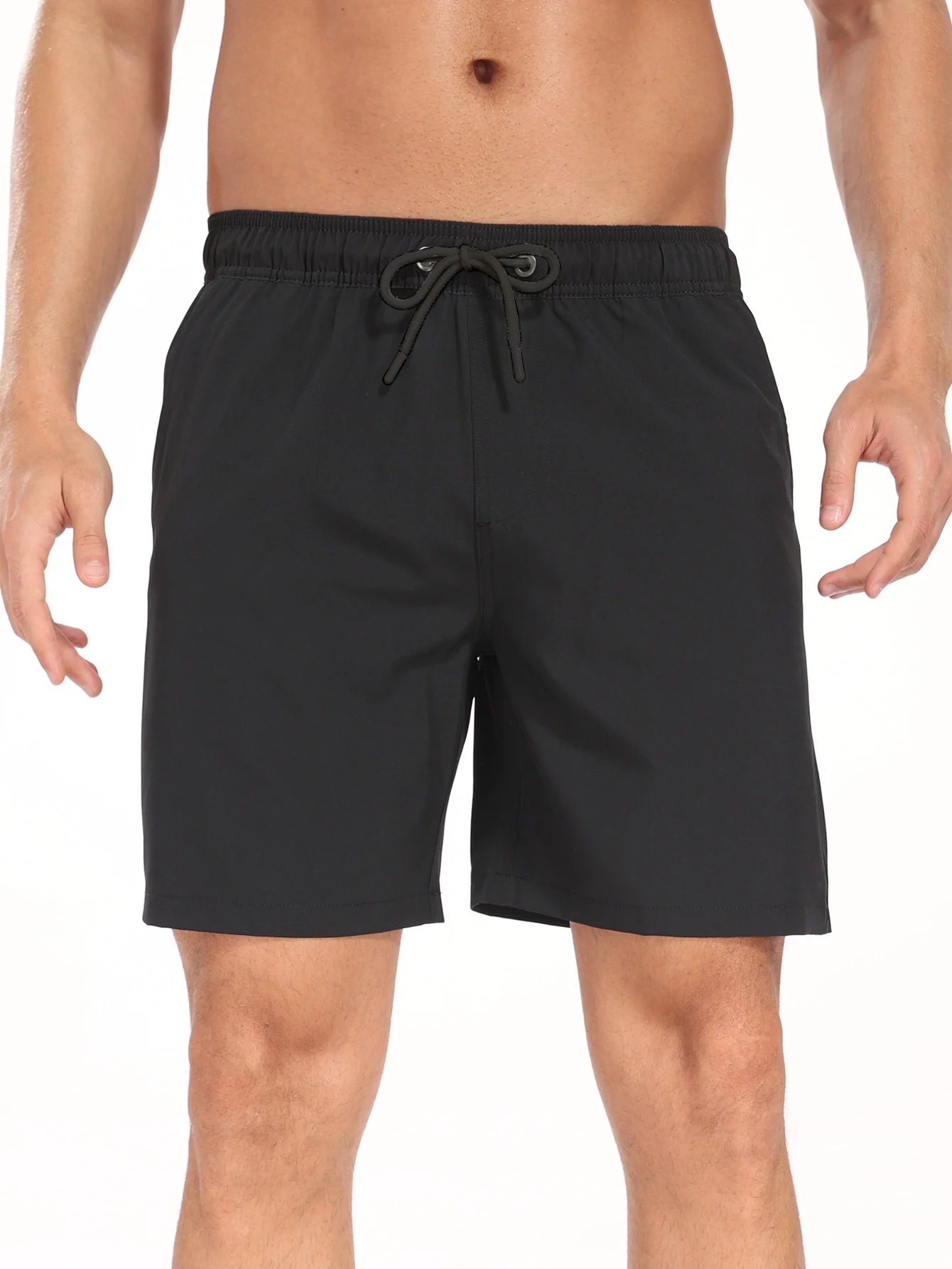2-in-1 Einfarbige Badeshorts mit Kordelzug - Image 31