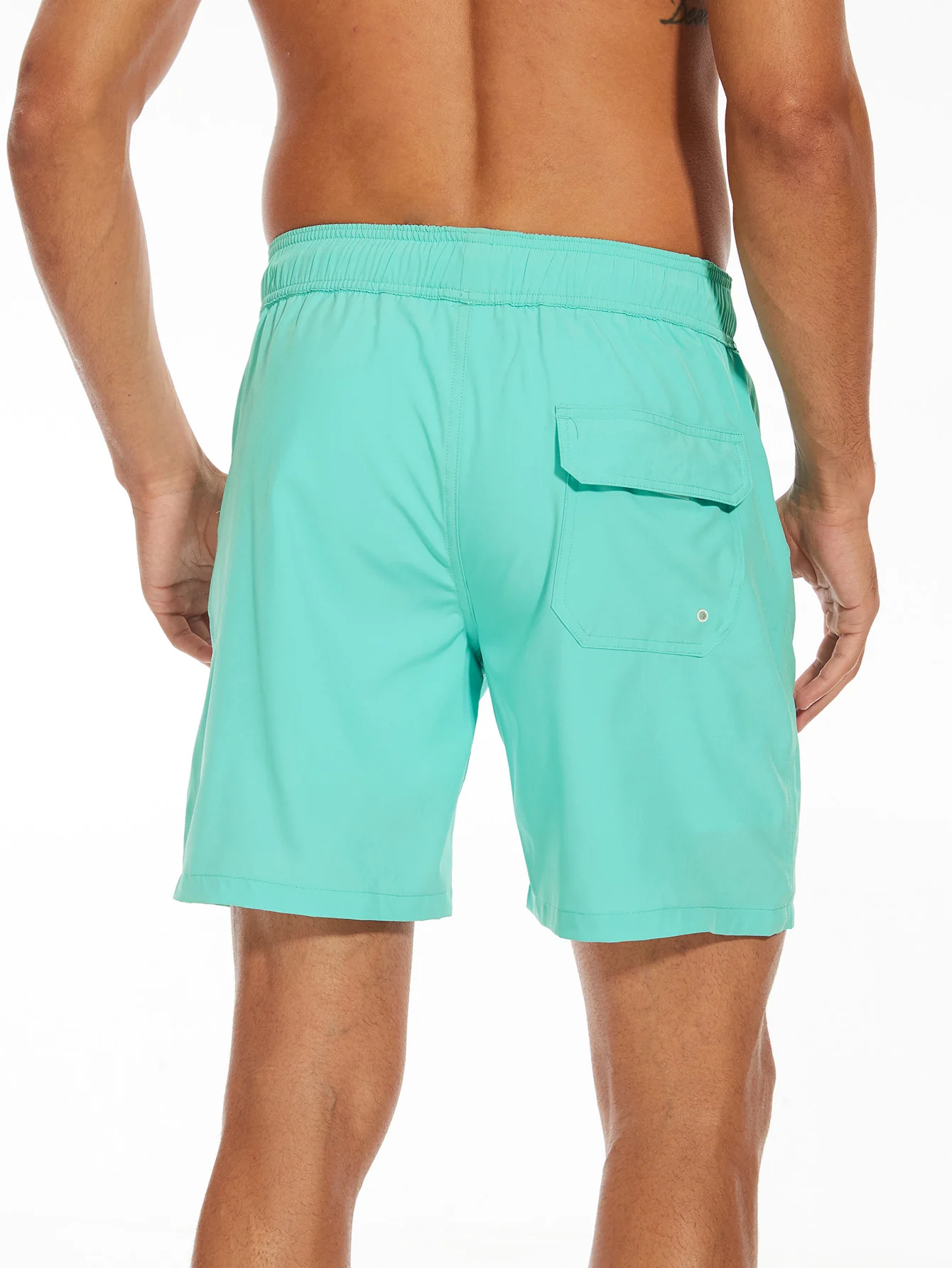 2-in-1 Einfarbige Badeshorts mit Kordelzug - Image 8