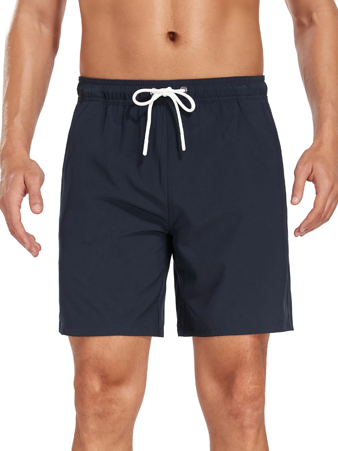 2-in-1 Einfarbige Badeshorts mit Kordelzug - Image 9