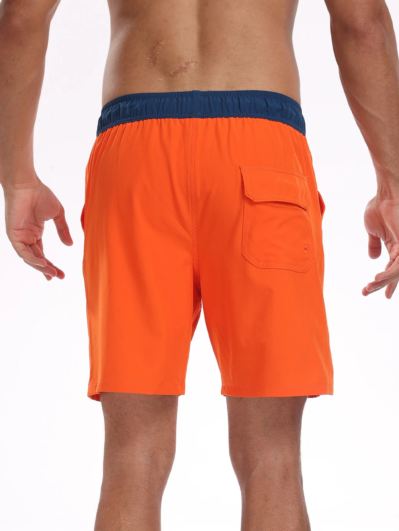 2-in-1 Einfarbige Schwimmshorts mit Kordelzug und Tasche - Image 9