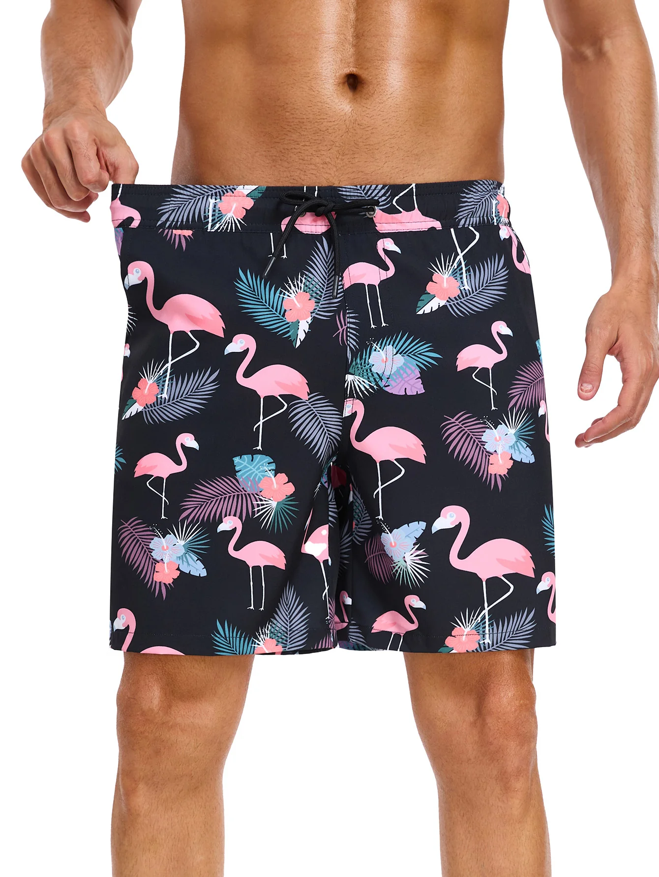 2-in-1 Badehose mit tropischem Flamingo-Print - Image 5