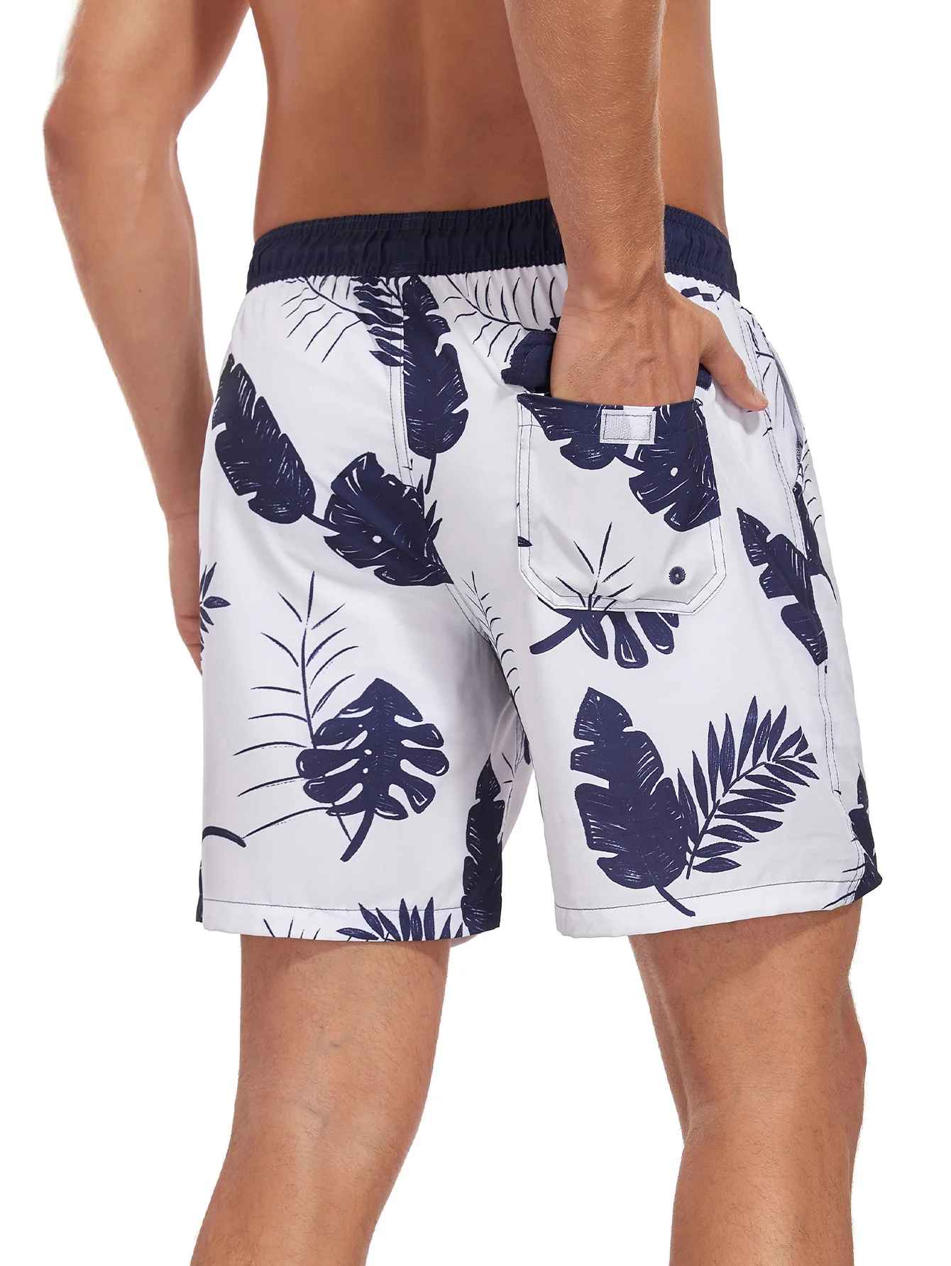 2-in-1 Badehose mit tropischem Blätterdruck - Image 5