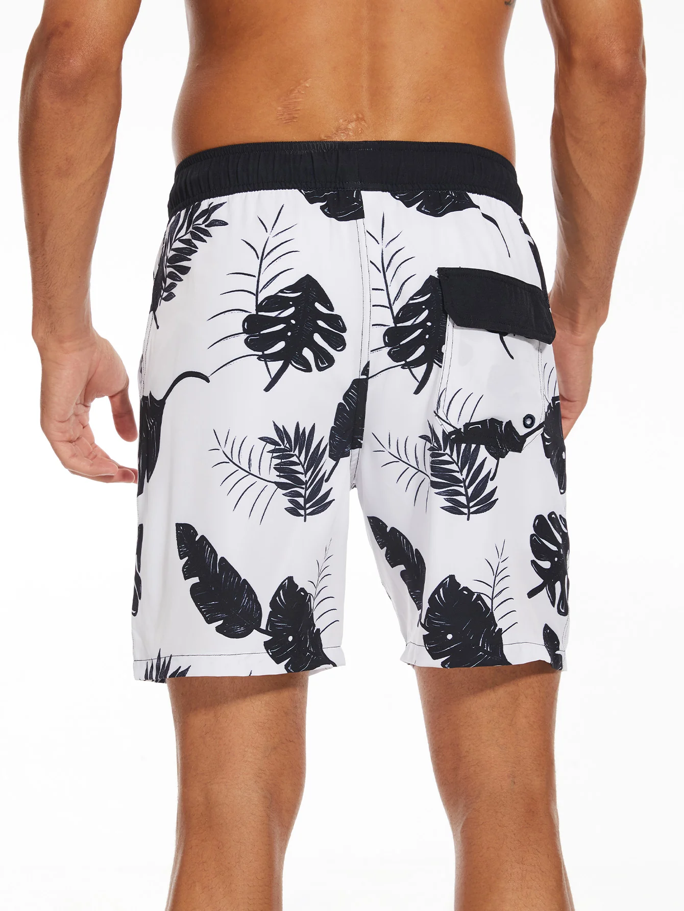 2-in-1 Badehose mit tropischem Blätterdruck - Image 6