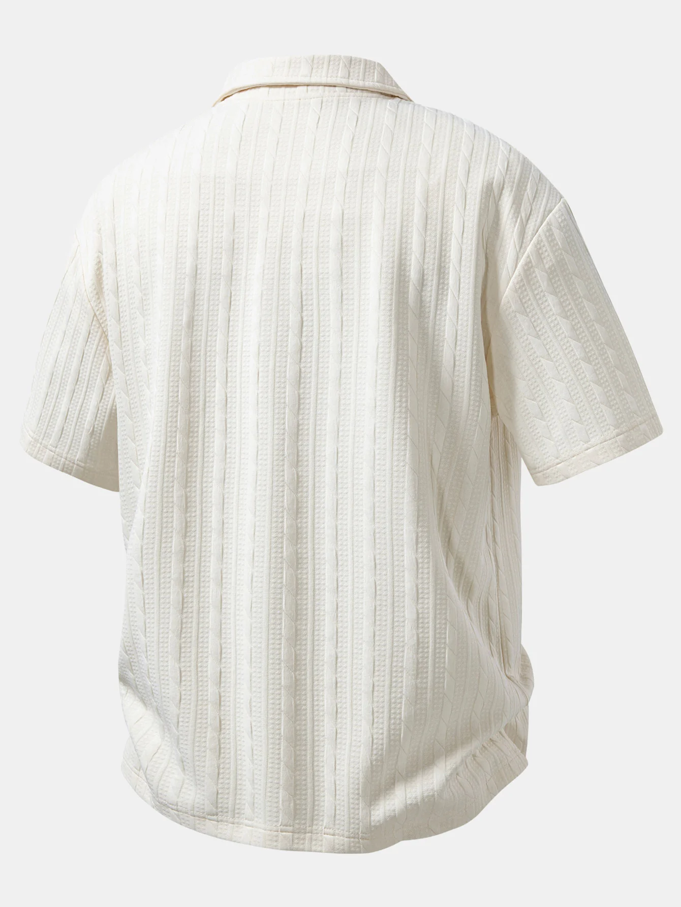 Relax Fit 2 In 1 Twist Jacquard V Neck Polo - Image 2