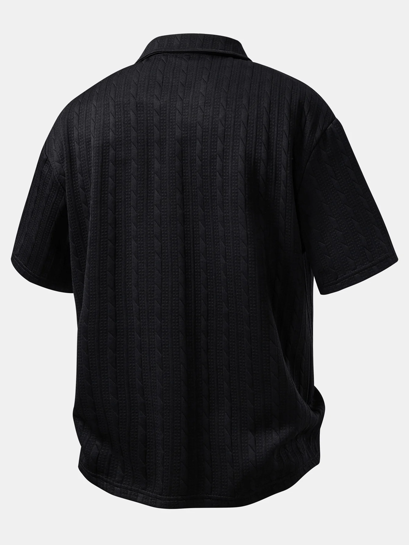 Relax Fit 2 In 1 Twist Jacquard V Neck Polo - Image 4