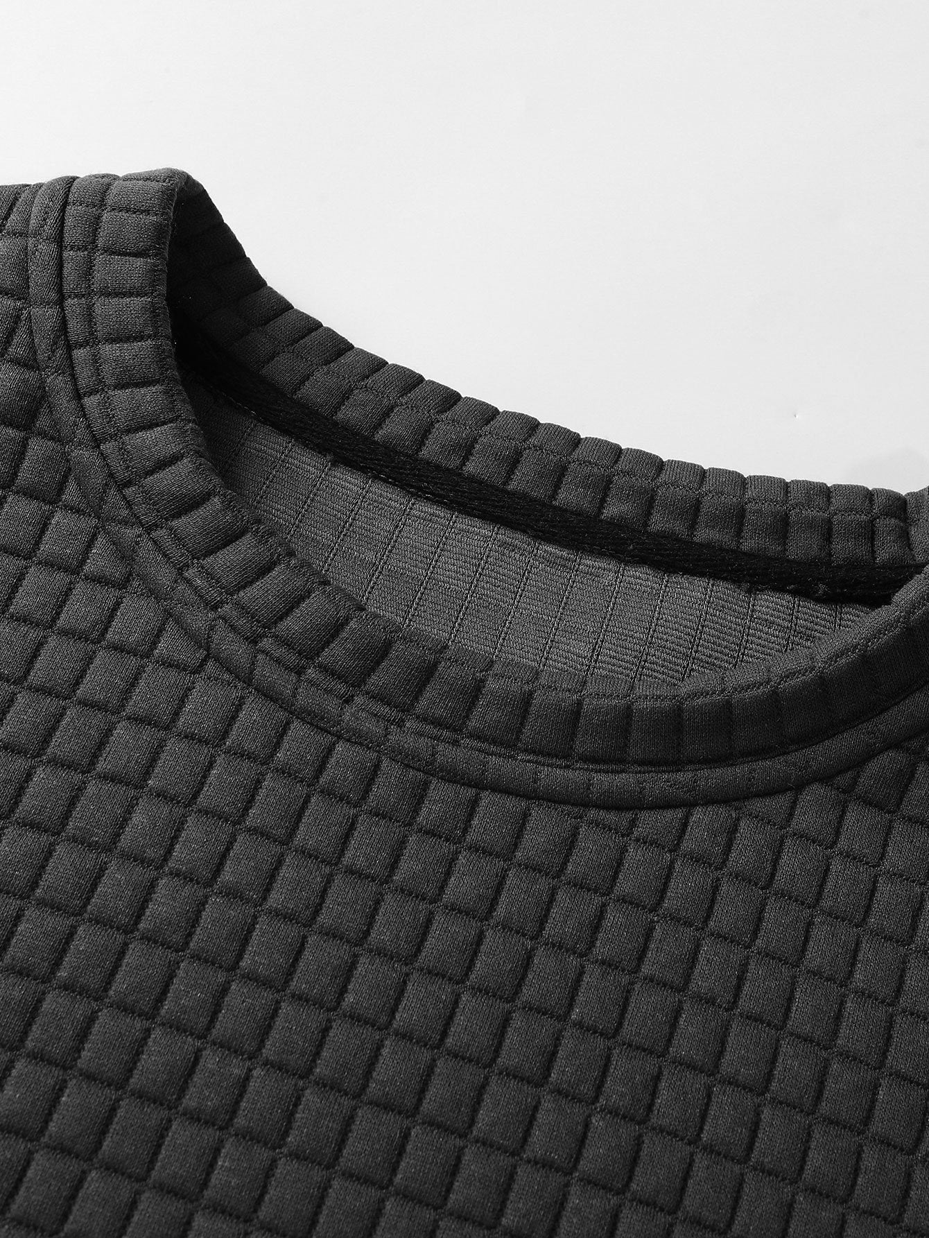Relax Fit 2 In 1 Waffel Crew Neck Sweatshirt - Image 3