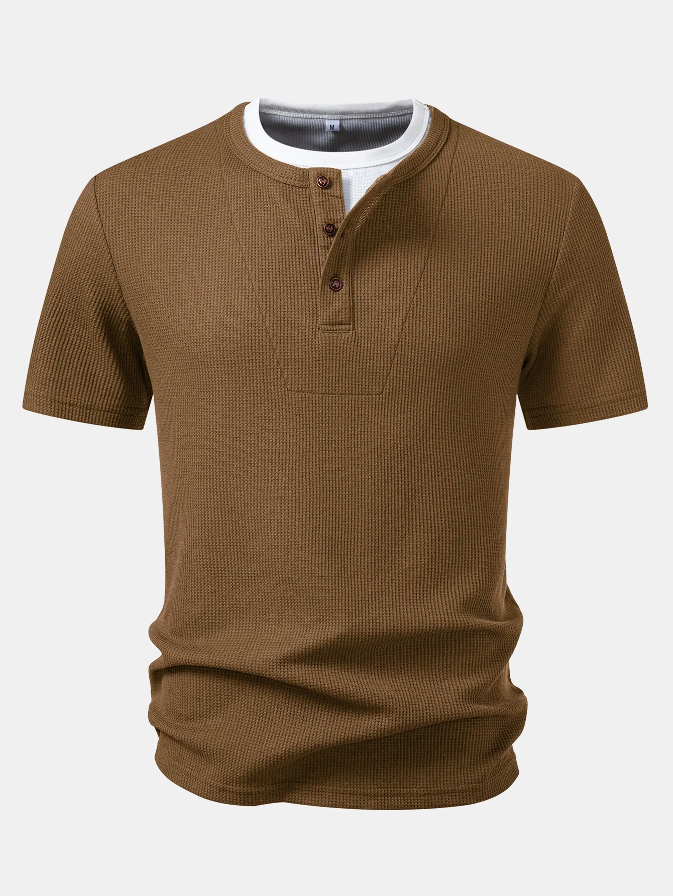 2 In 1 Waffle Henley Shirt - Image 11