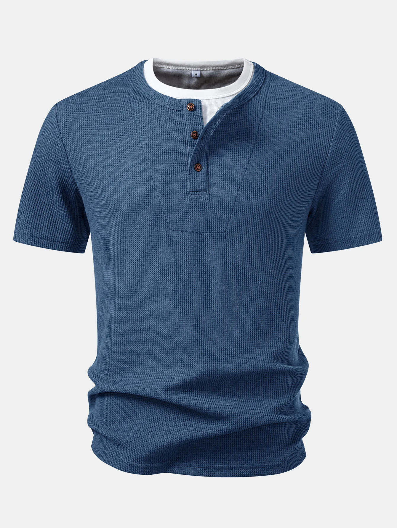2 In 1 Waffle Henley Shirt - Image 12