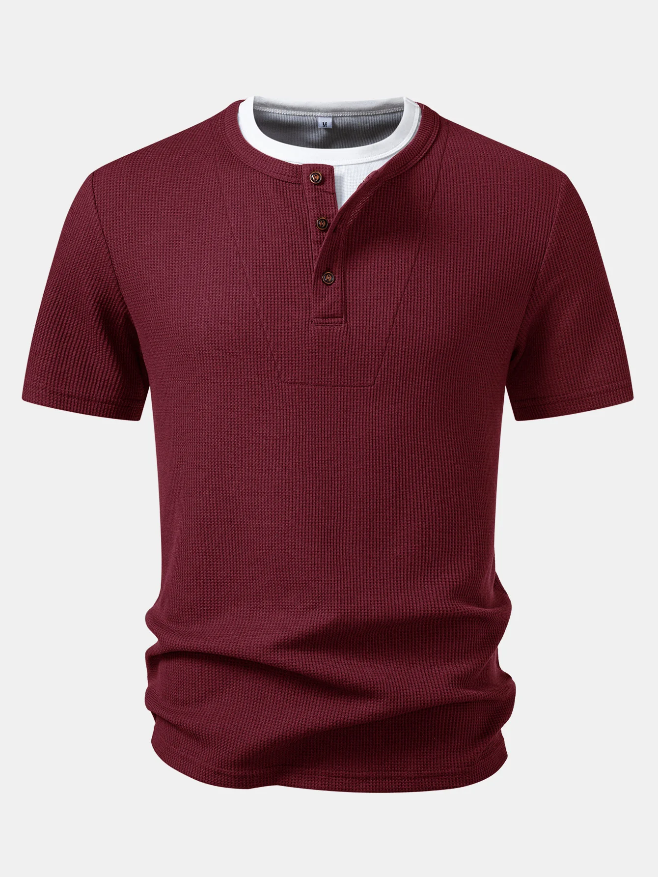 2 In 1 Waffle Henley Shirt - Image 13