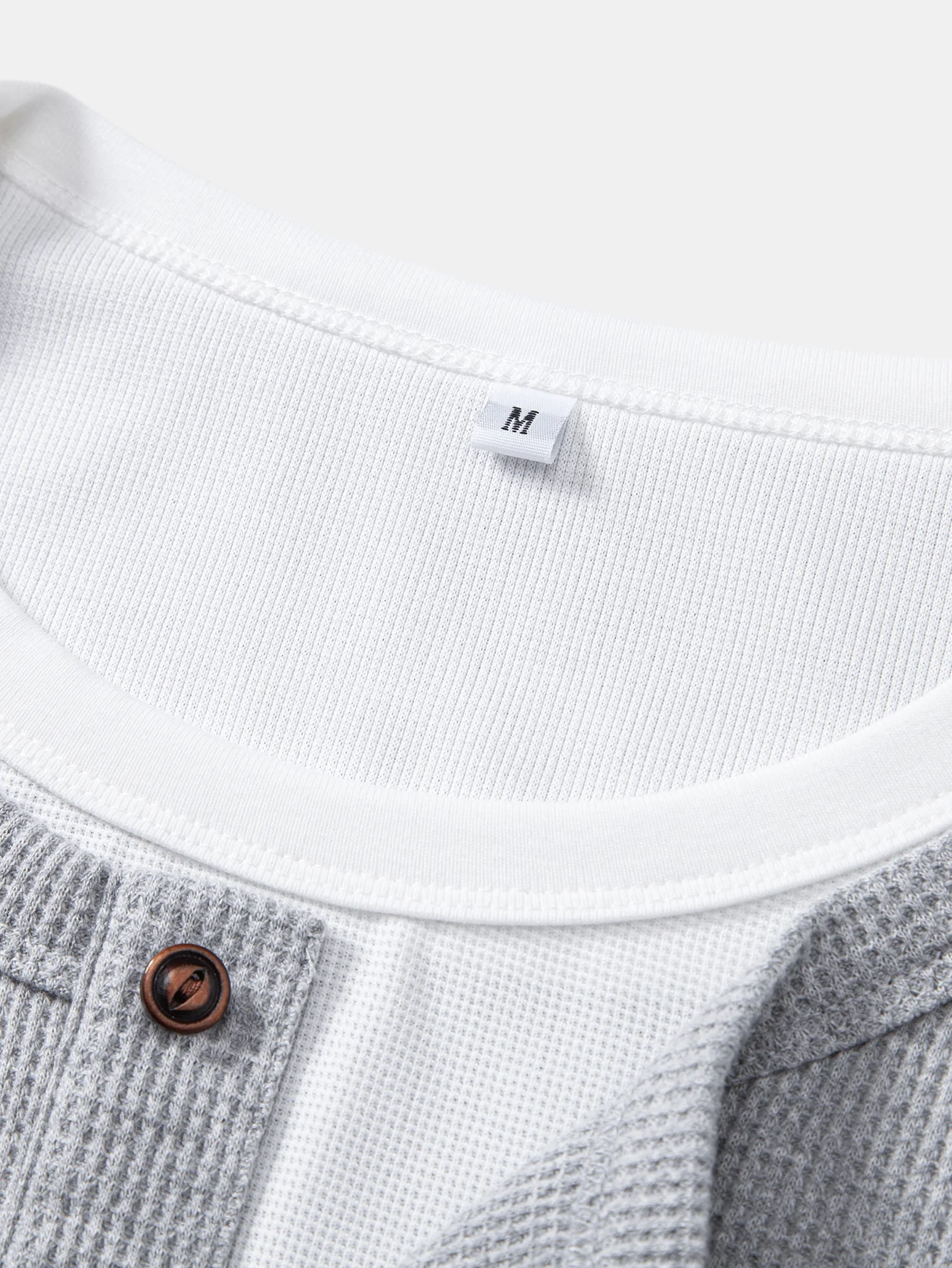 2 In 1 Waffle Henley Shirt - Image 14