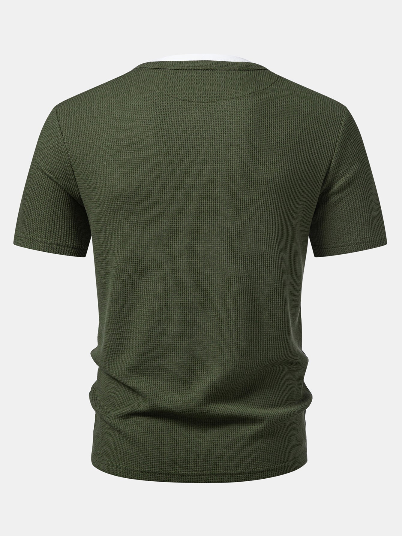 2 In 1 Waffle Henley Shirt - Image 2