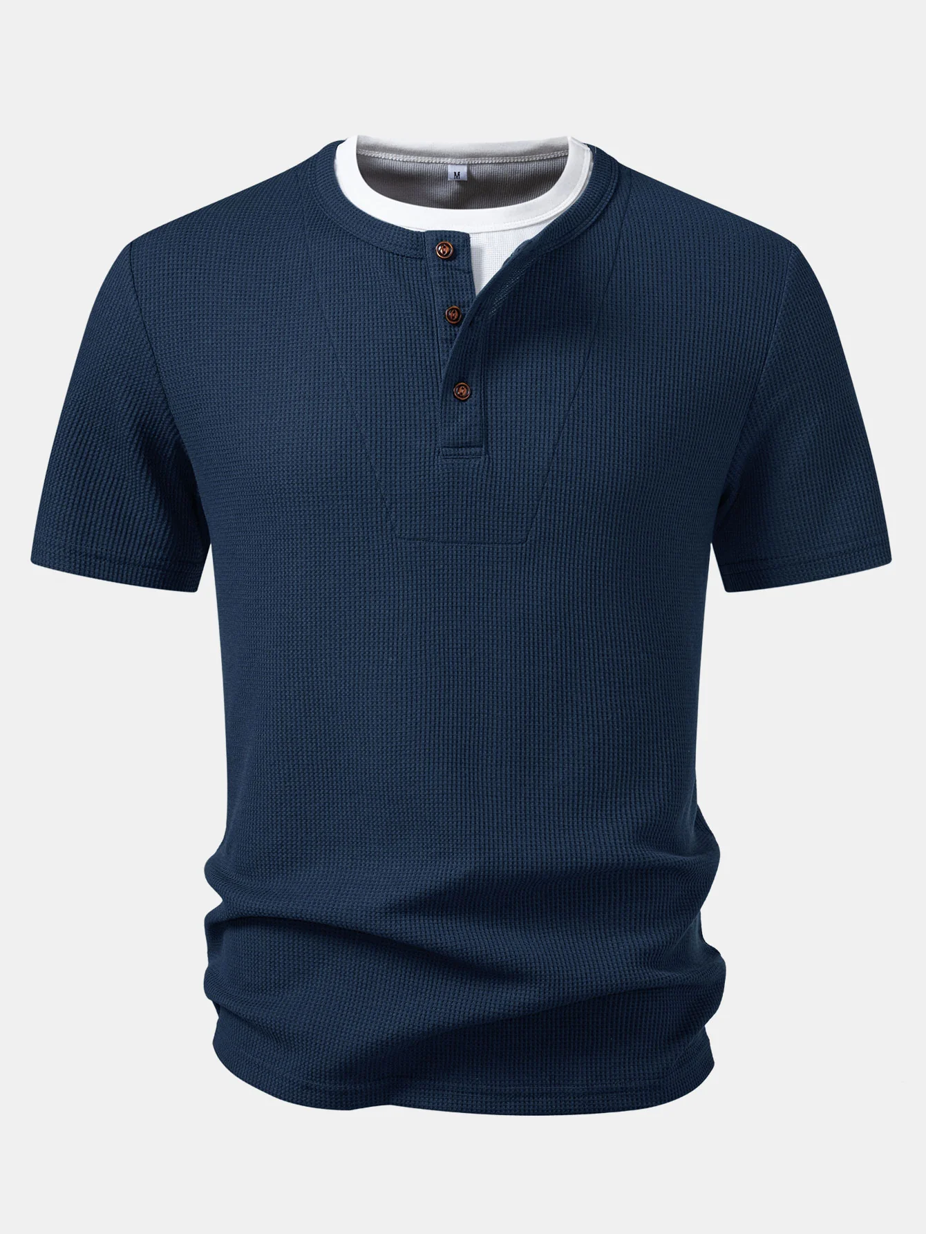 2 In 1 Waffle Henley Shirt - Image 7