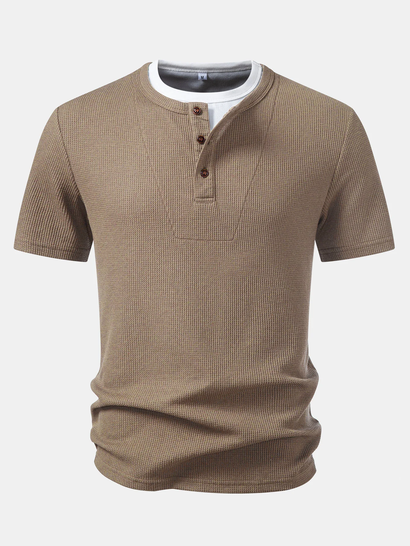 2 In 1 Waffle Henley Shirt - Image 8
