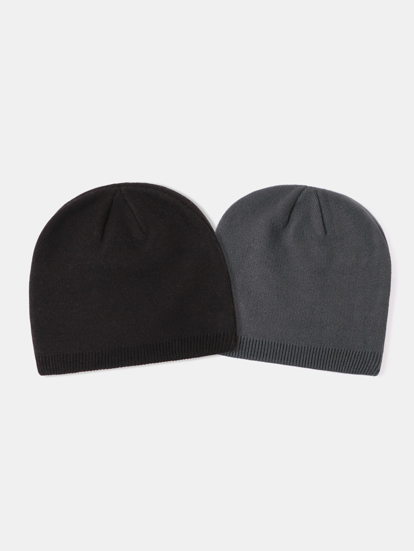 2 Stück Einfarbige Outdoor Radfahren Warme Strickmütze - Image 3