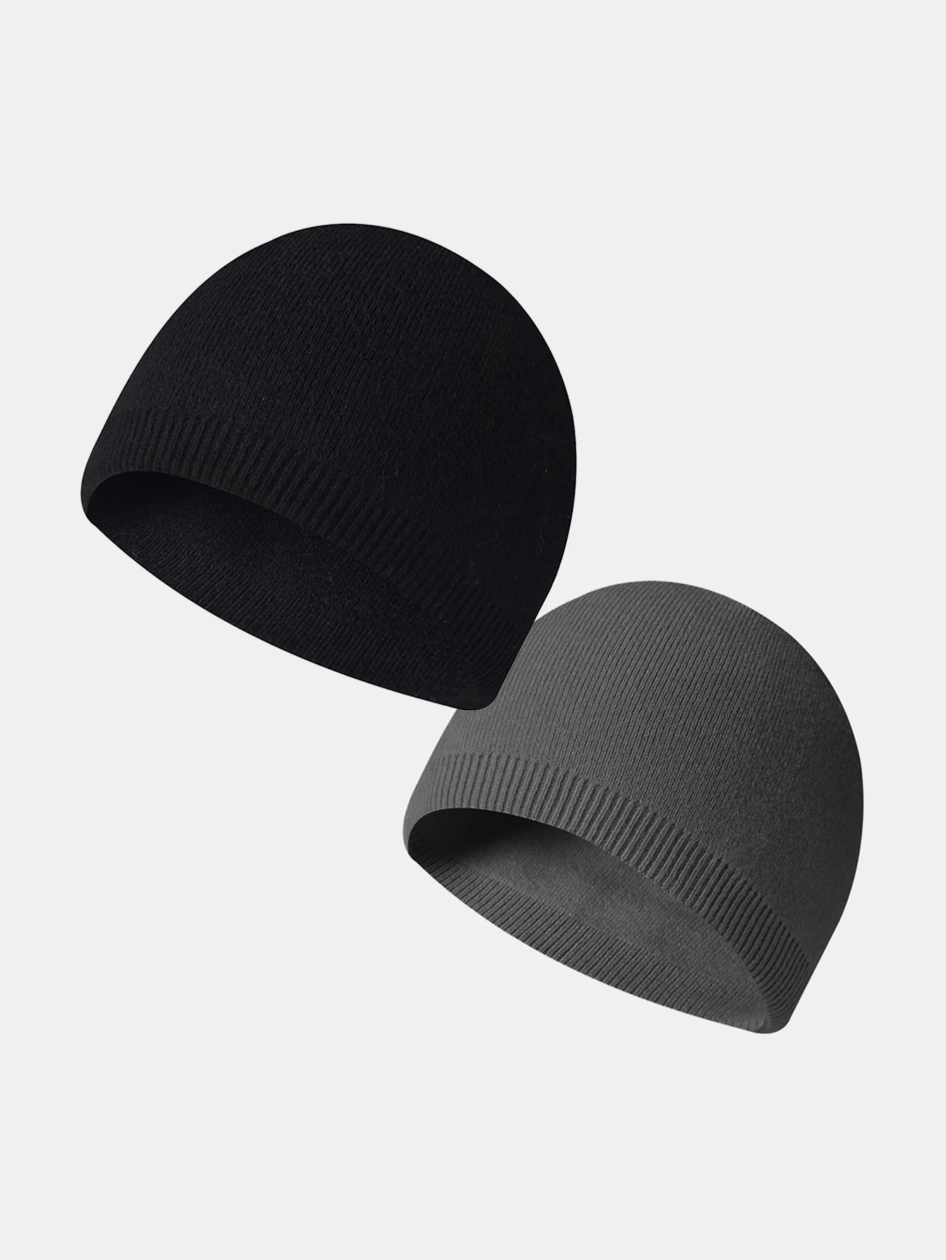 2 Stück Einfarbige Outdoor Radfahren Warme Strickmütze - Image 4