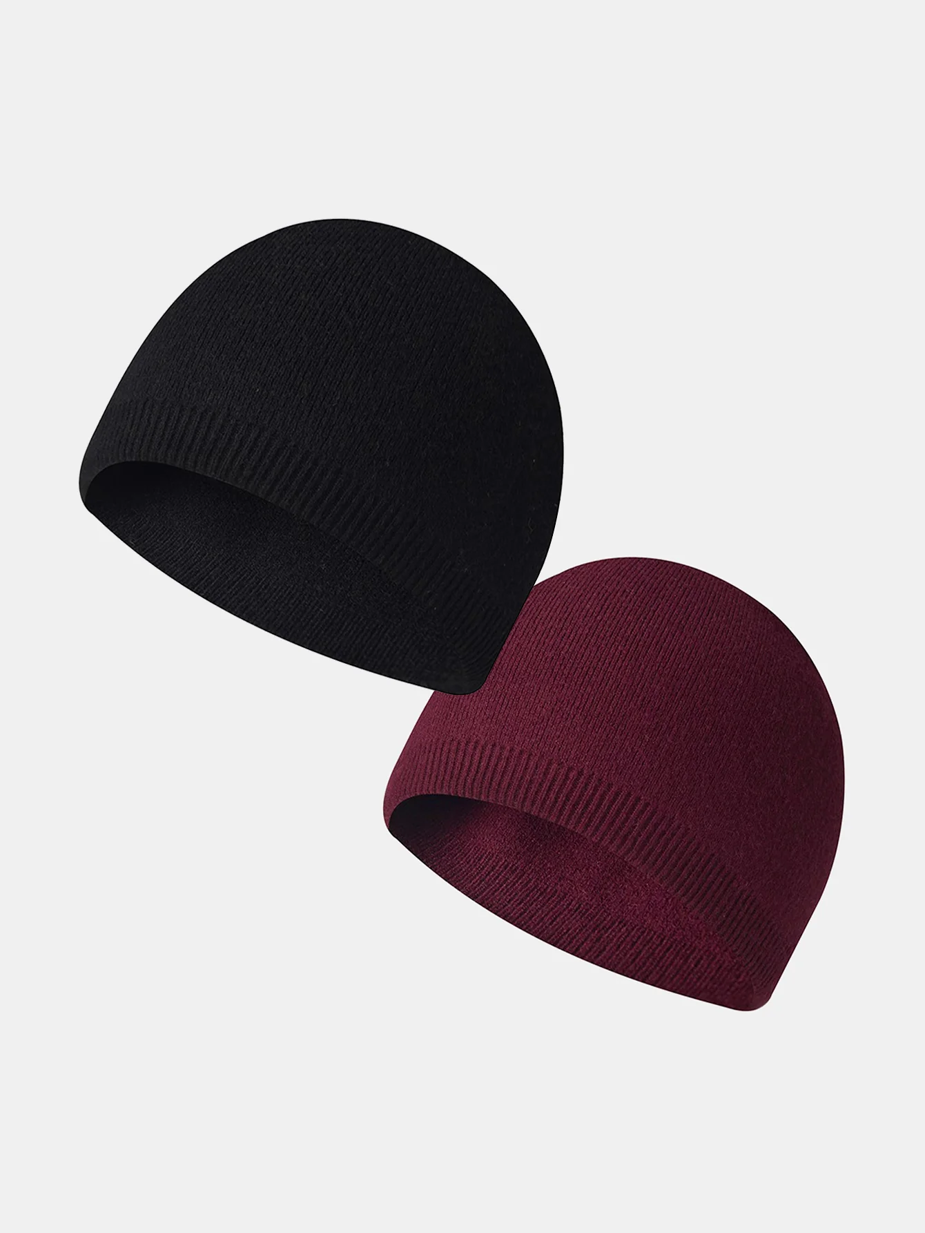 2 Stück Einfarbige Outdoor Radfahren Warme Strickmütze - Image 6