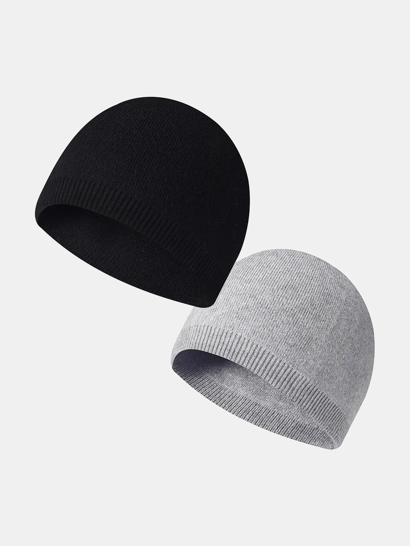 2 Stück Einfarbige Outdoor Radfahren Warme Strickmütze - Image 8