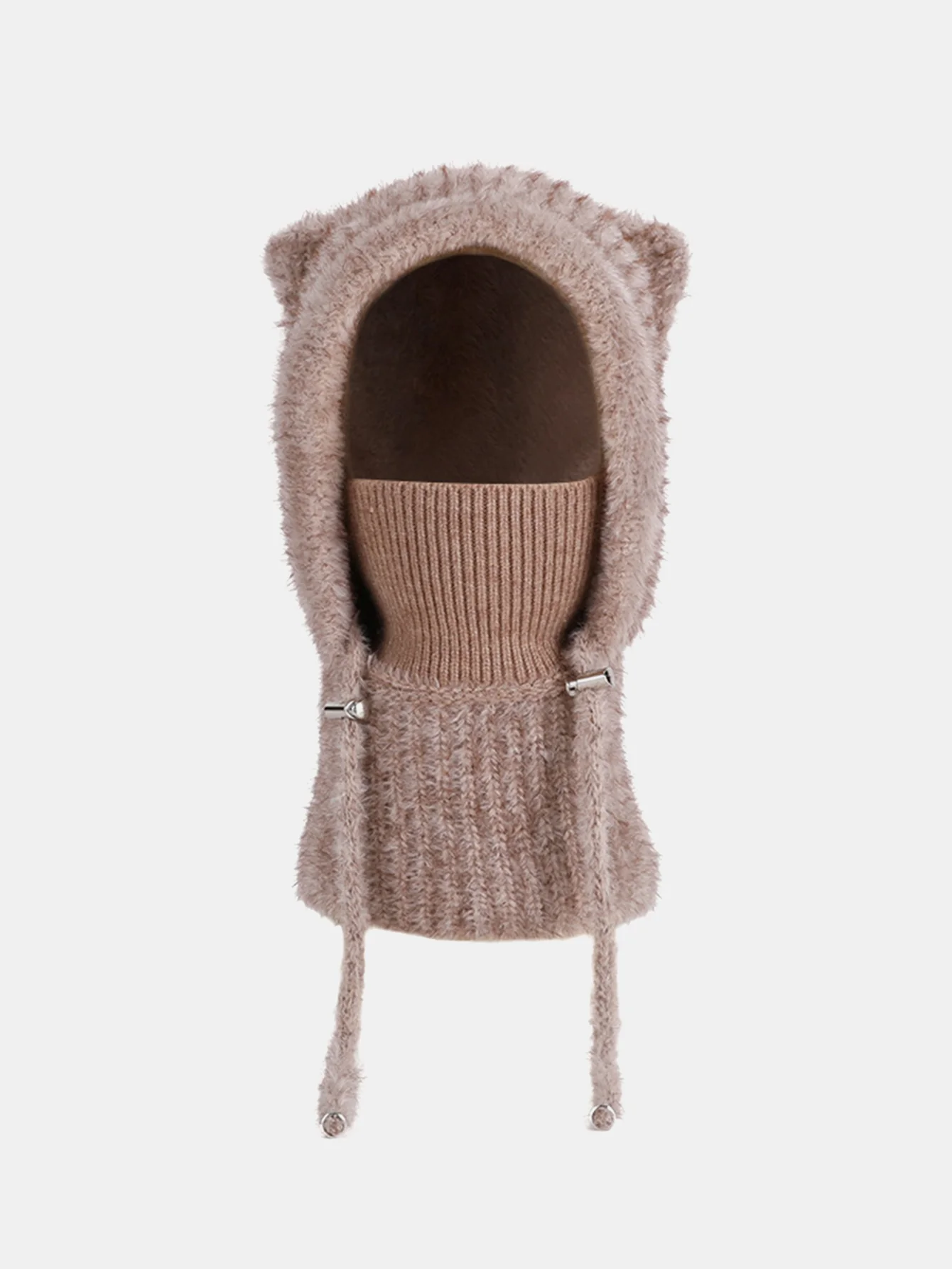 3-in-1 Fleece Lined Balaclava Knit Hat With Scarf Face Mask - Image 5