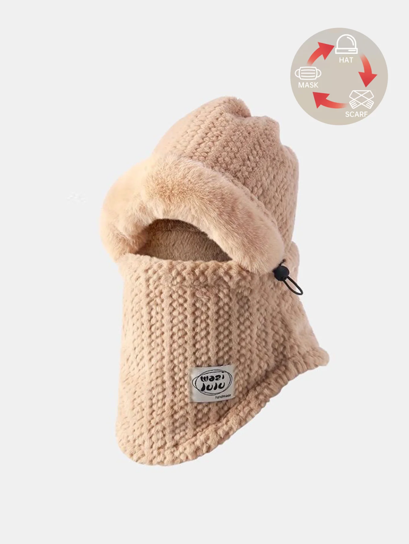 3-in-1 Plush Warm Balaclava Hat - Image 3