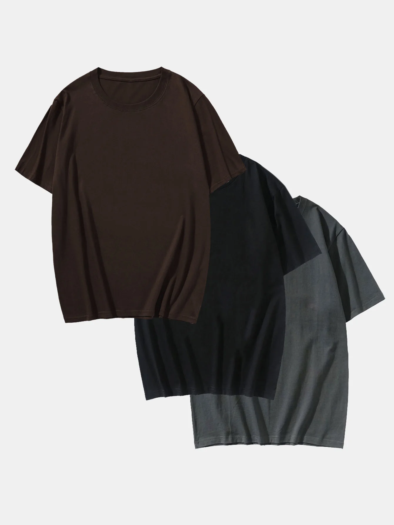 3 Stück Basic Baumwoll-T-Shirt - Image 3