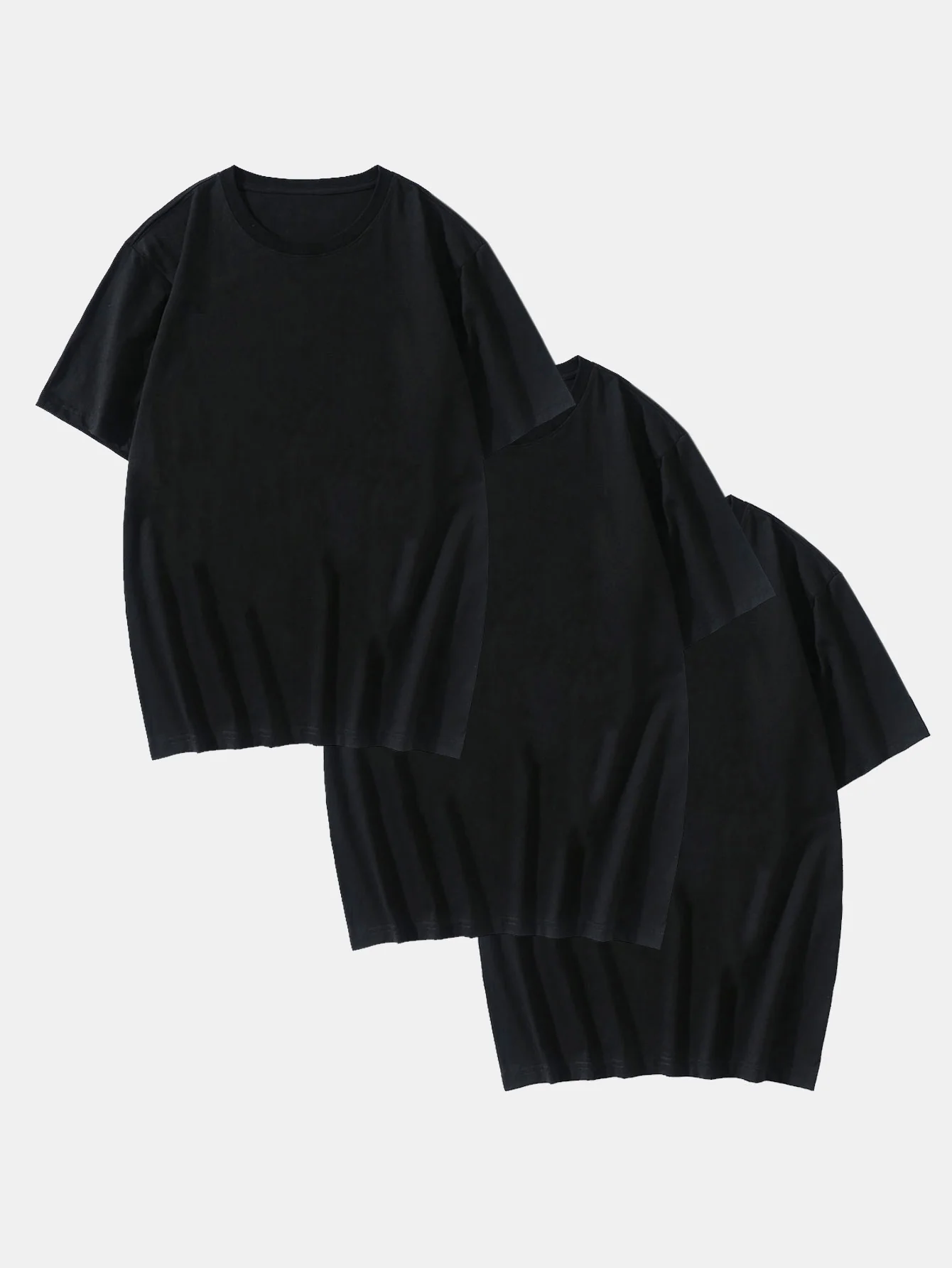 3 Stück Basic Baumwoll-T-Shirt - Image 4