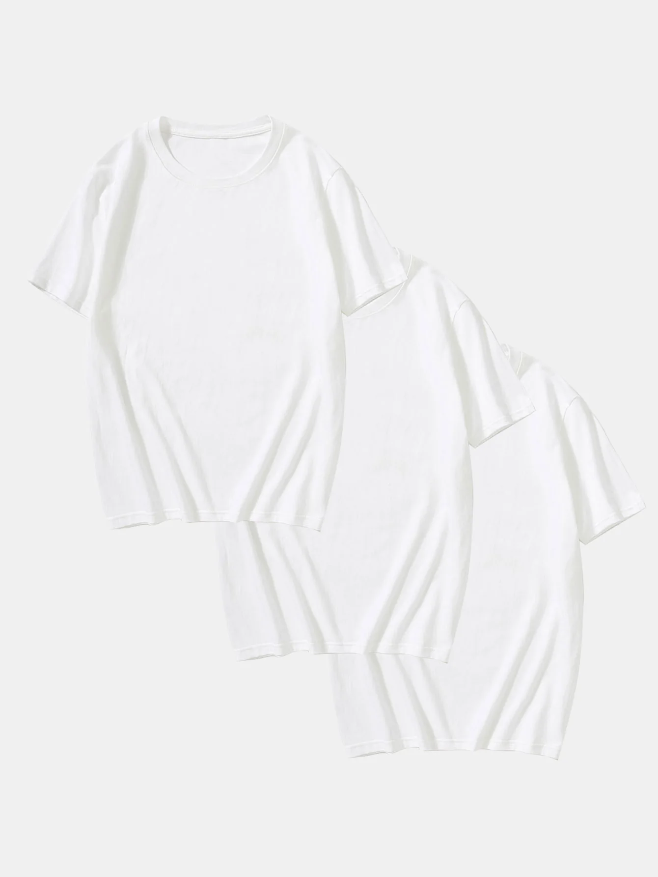 3 Stück Basic Baumwoll-T-Shirt - Image 5