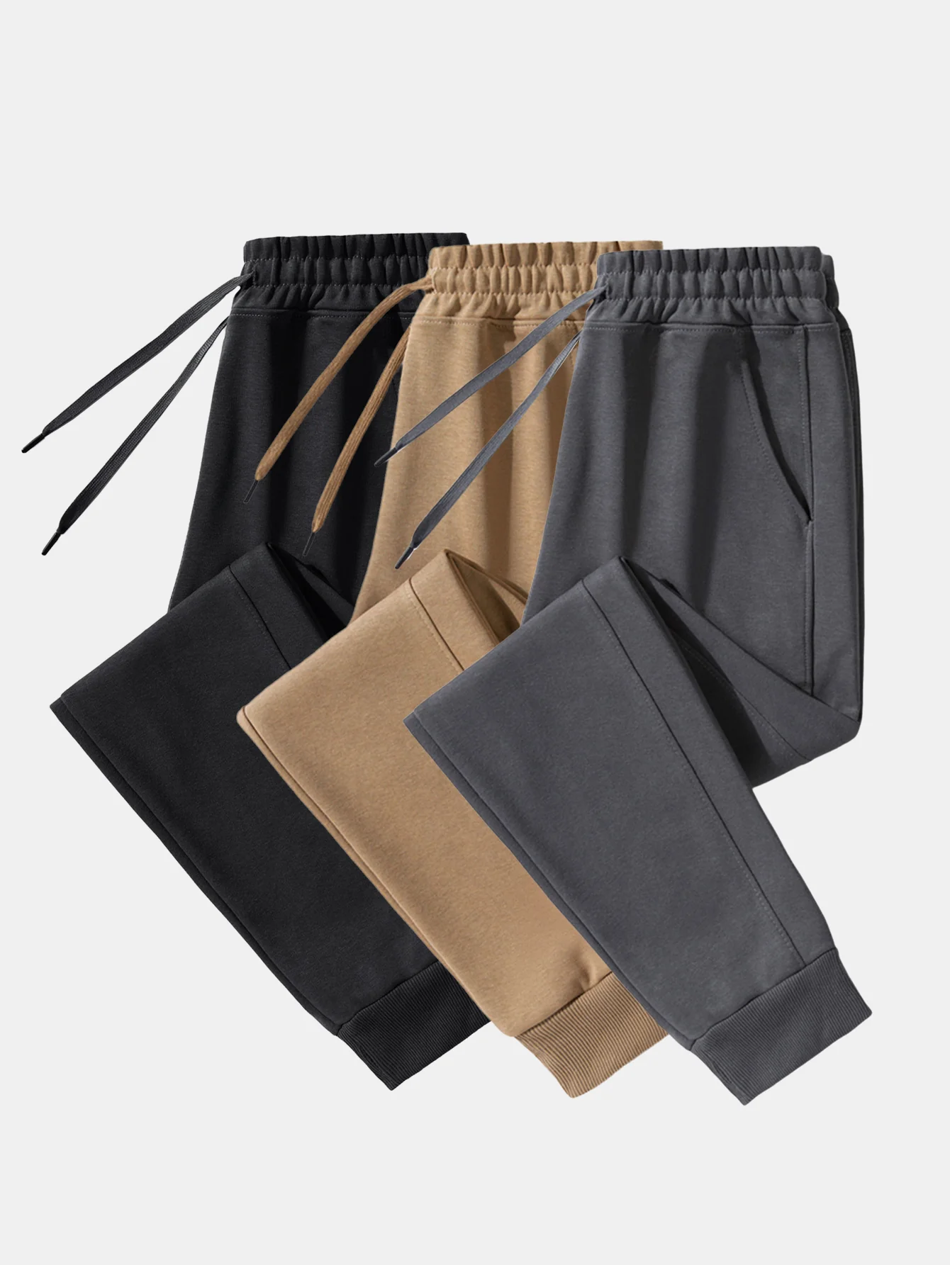 3 Pieces Basic Jogger Pants - Image 3