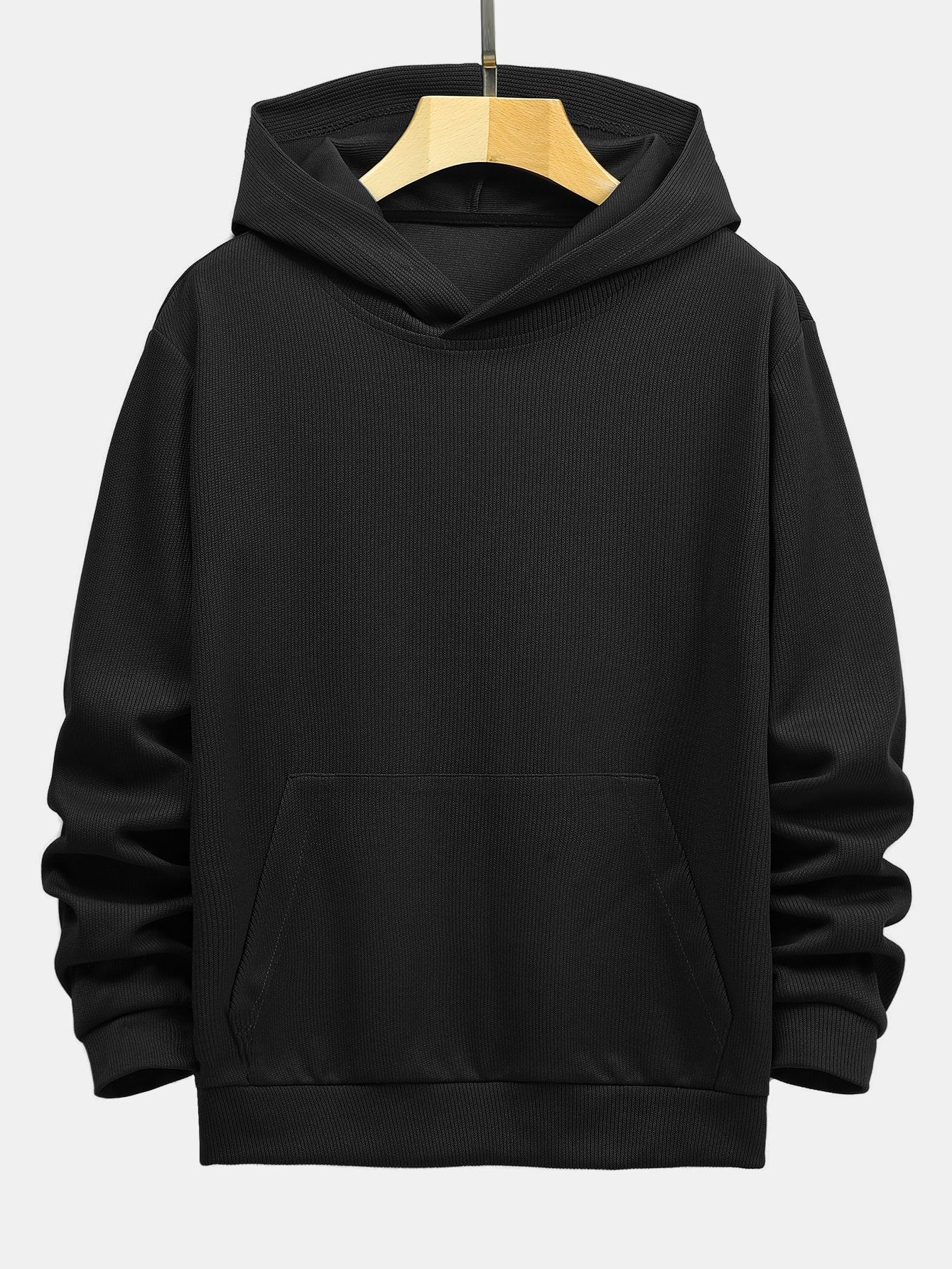 3 Stück Basic Gestrickte Ripp-Hoodies - Image 2
